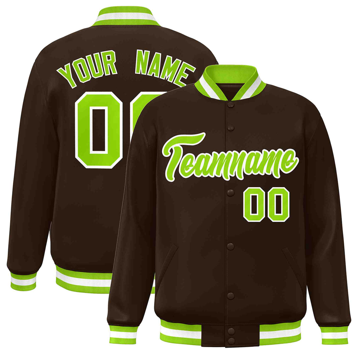 Custom White Black-Gray Classic Style Varsity Full-Snap Letterman Jacket | KXKSHOP