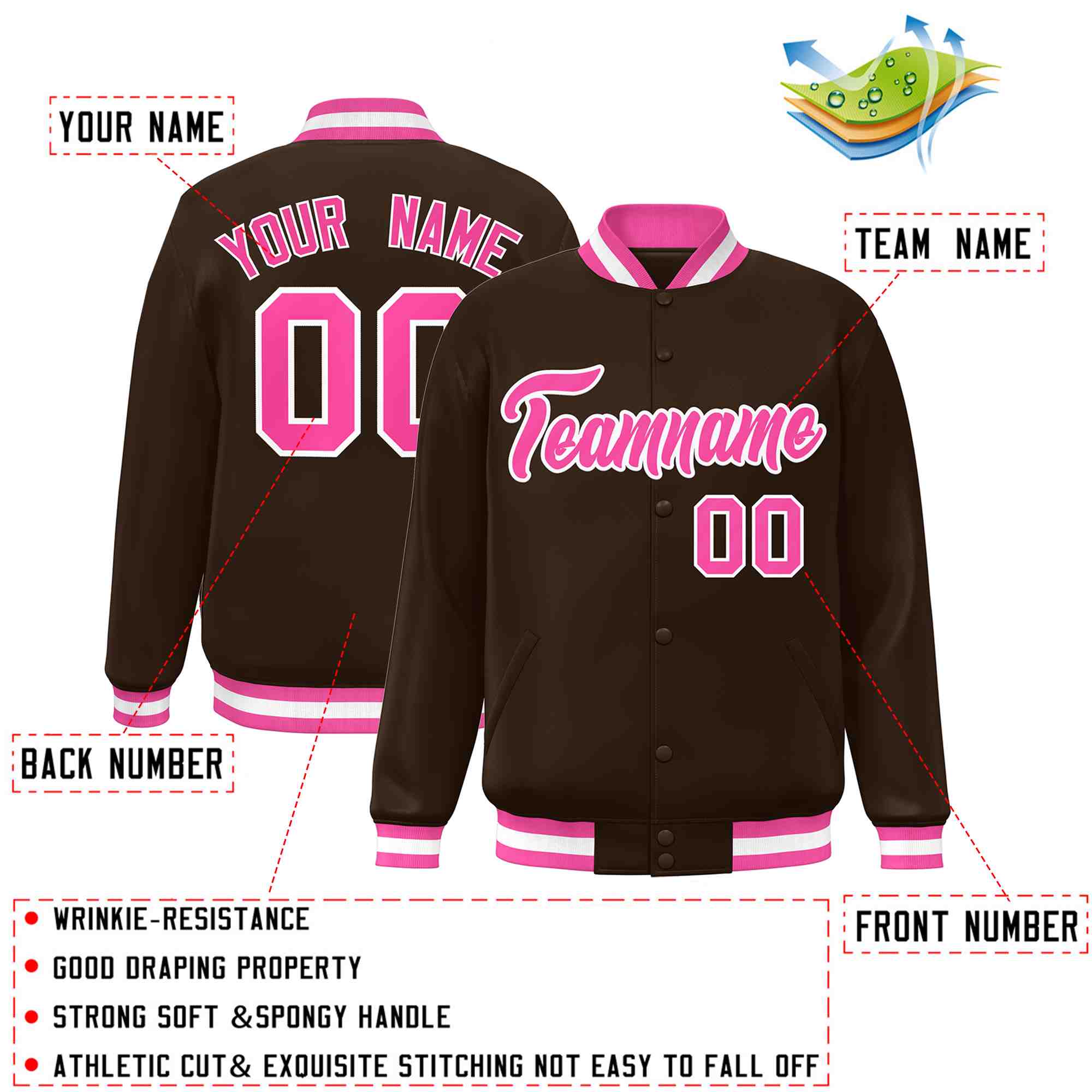 Custom White Black-Gray Classic Style Varsity Full-Snap Letterman Jacket | KXKSHOP