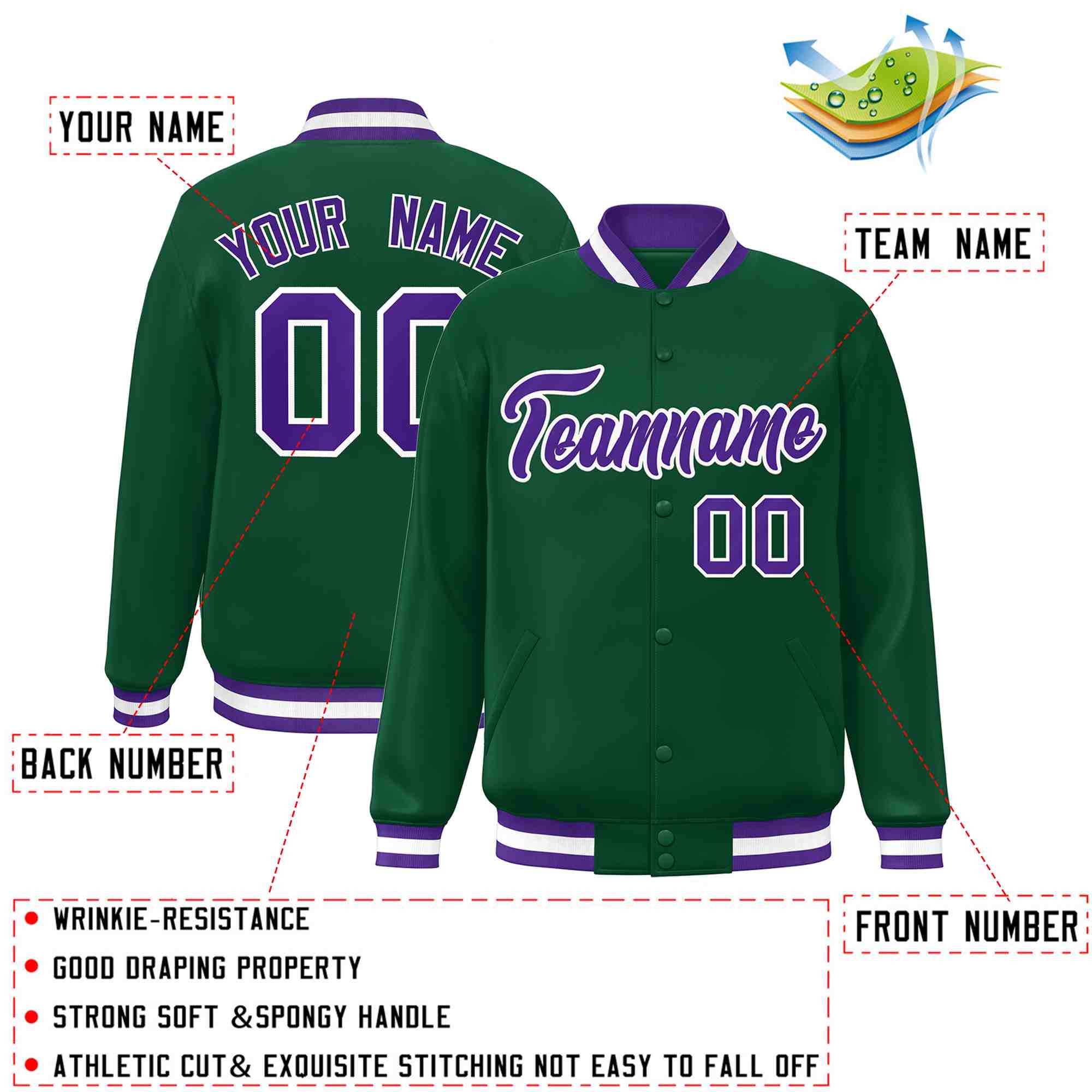 Custom White Black-Gray Classic Style Varsity Full-Snap Letterman Jacket | KXKSHOP