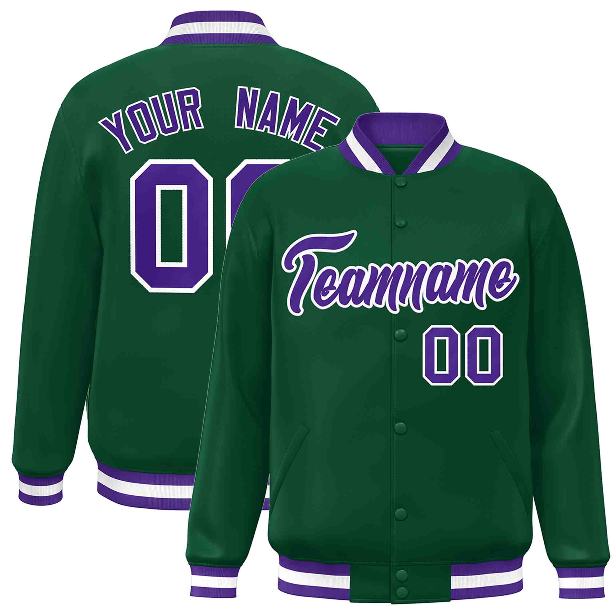 Custom White Black-Gray Classic Style Varsity Full-Snap Letterman Jacket | KXKSHOP