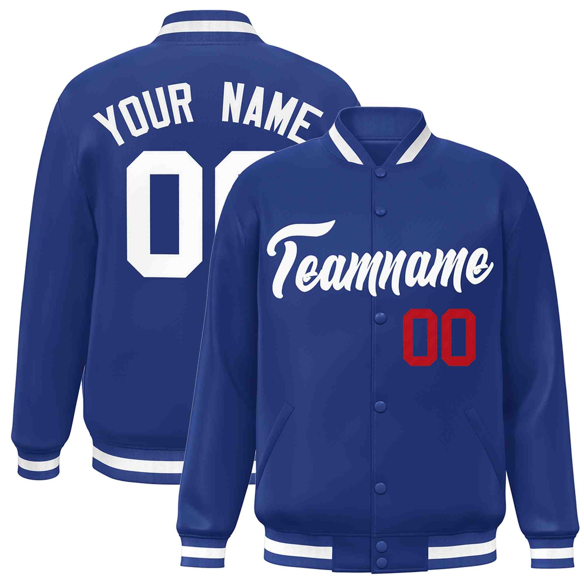 Custom White Black-Gray Classic Style Varsity Full-Snap Letterman Jacket | KXKSHOP