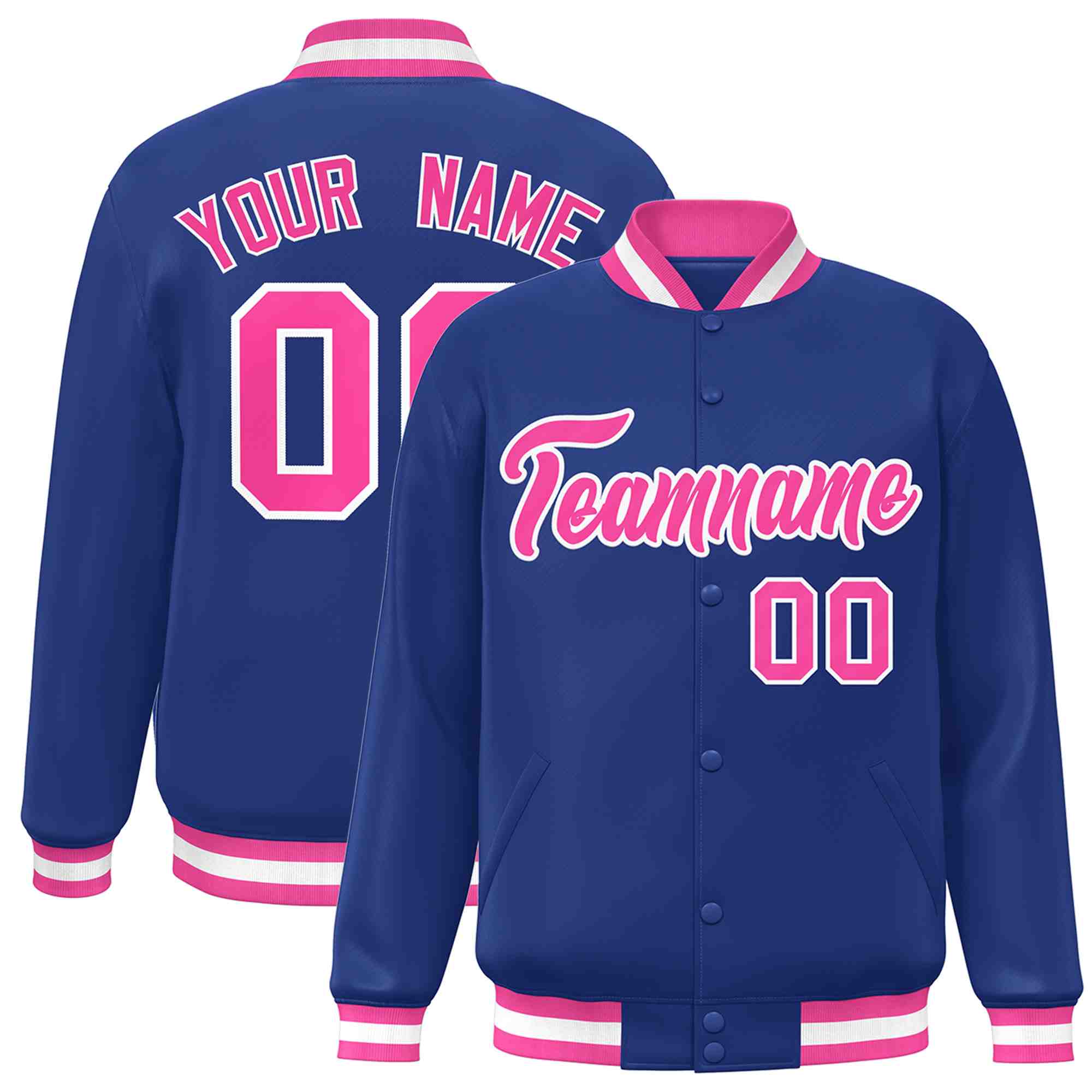 Custom White Black-Gray Classic Style Varsity Full-Snap Letterman Jacket | KXKSHOP