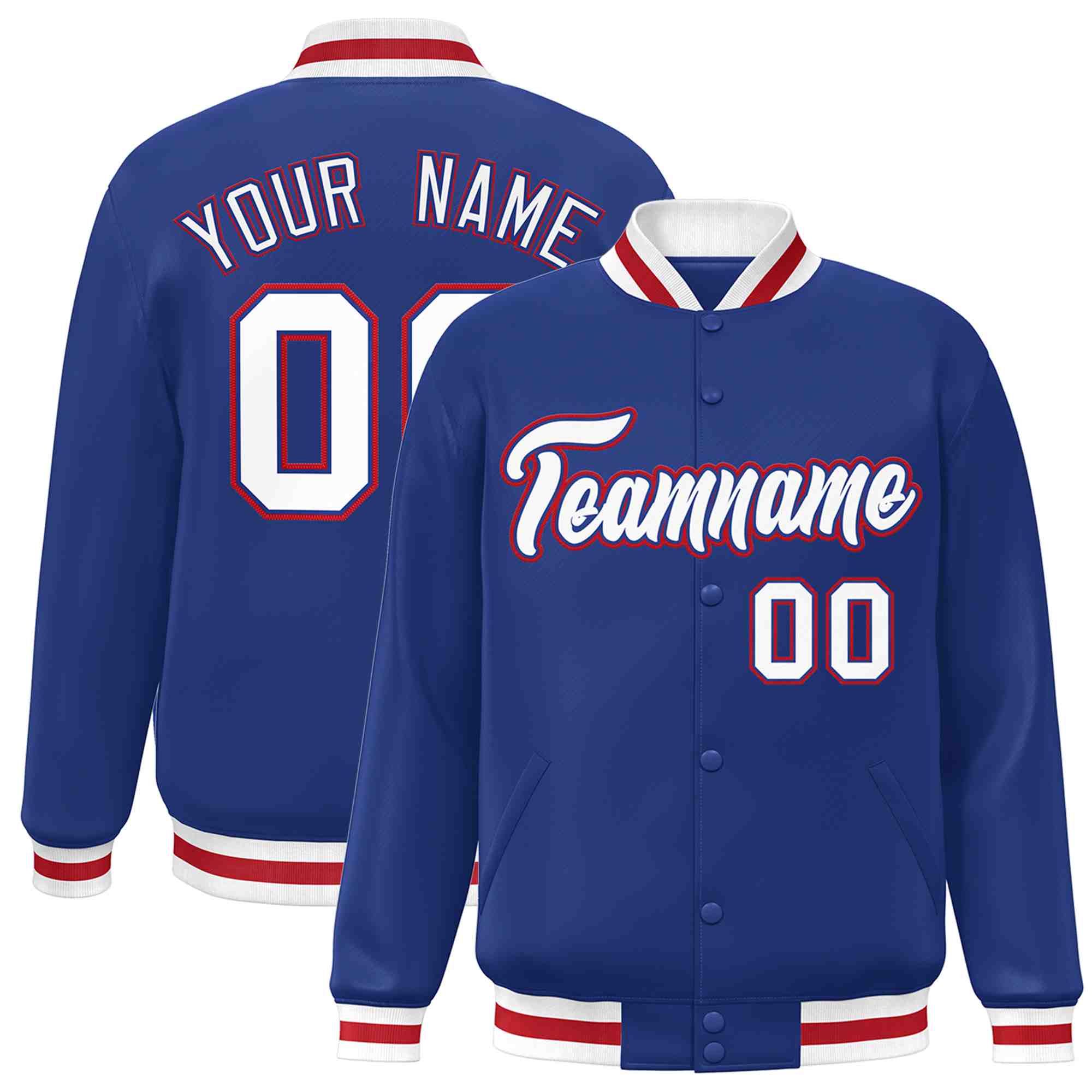Custom White Black-Gray Classic Style Varsity Full-Snap Letterman Jacket | KXKSHOP