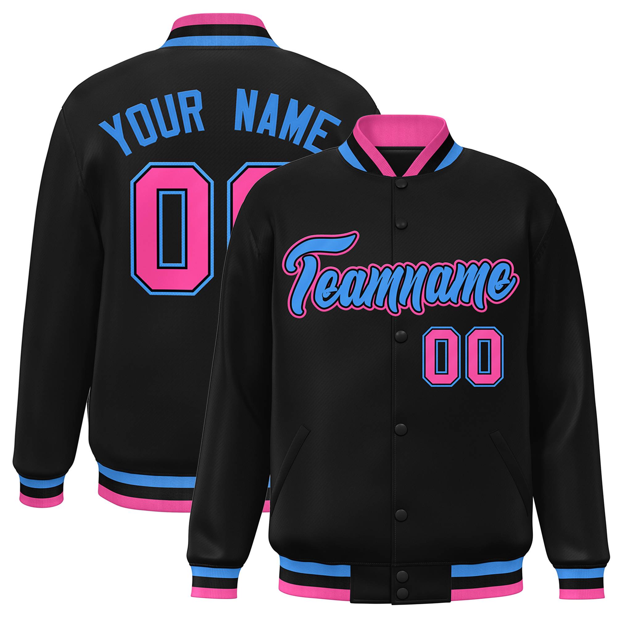Custom White Black-Gray Classic Style Varsity Full-Snap Letterman Jacket | KXKSHOP
