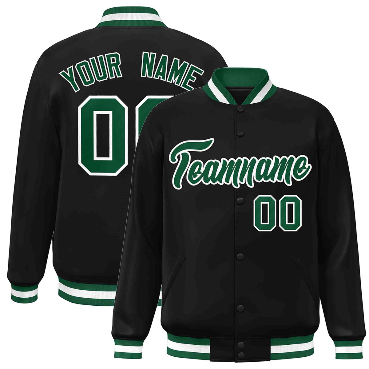 Custom White Black-Gray Classic Style Varsity Full-Snap Letterman Jacket | KXKSHOP