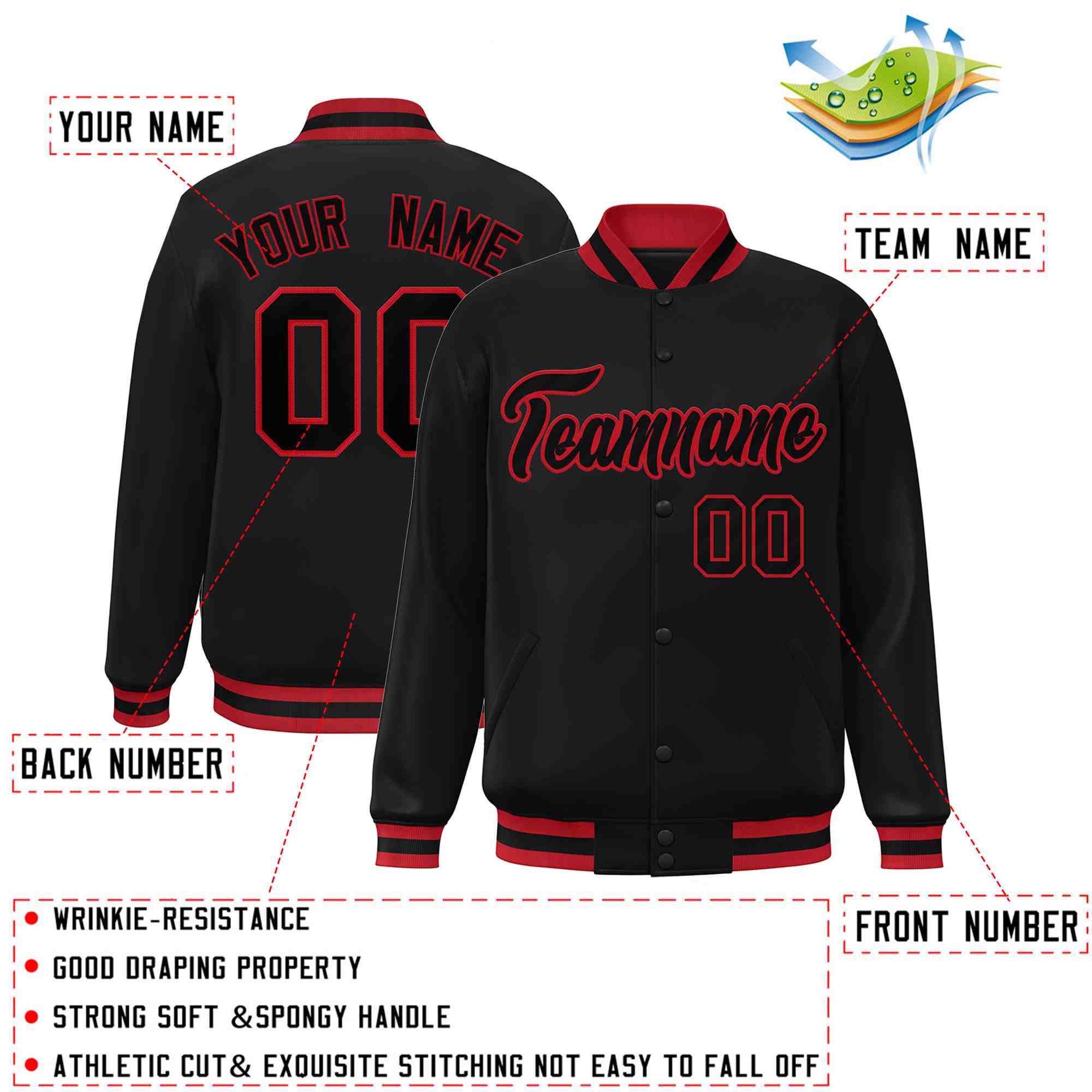 Custom White Black-Gray Classic Style Varsity Full-Snap Letterman Jacket | KXKSHOP