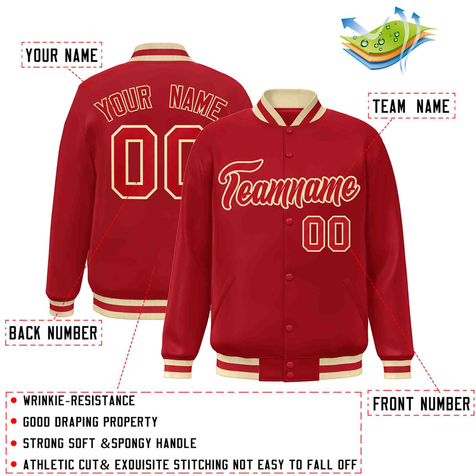 Custom White Black-Gray Classic Style Varsity Full-Snap Letterman Jacket | KXKSHOP