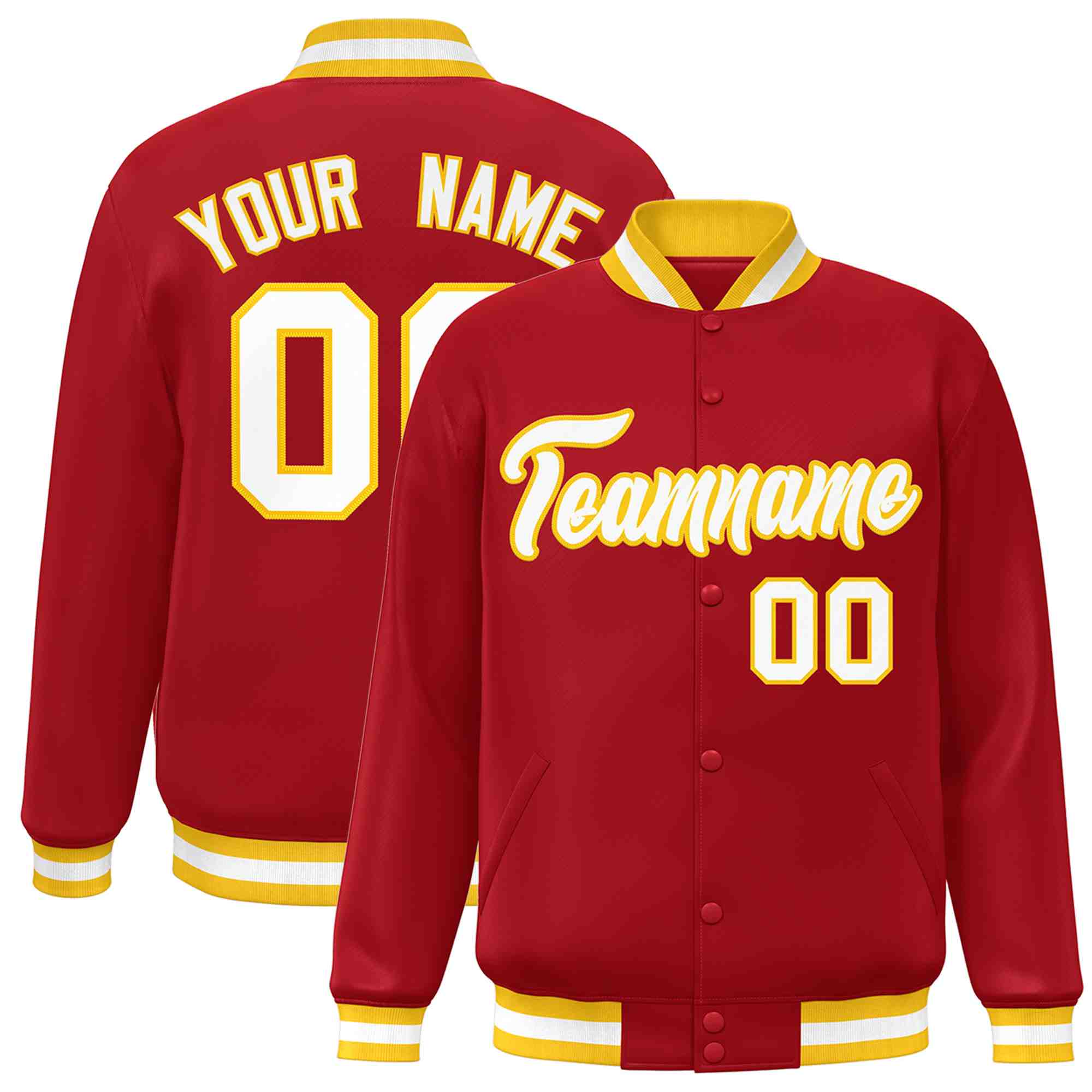 Custom White Black-Gray Classic Style Varsity Full-Snap Letterman Jacket | KXKSHOP
