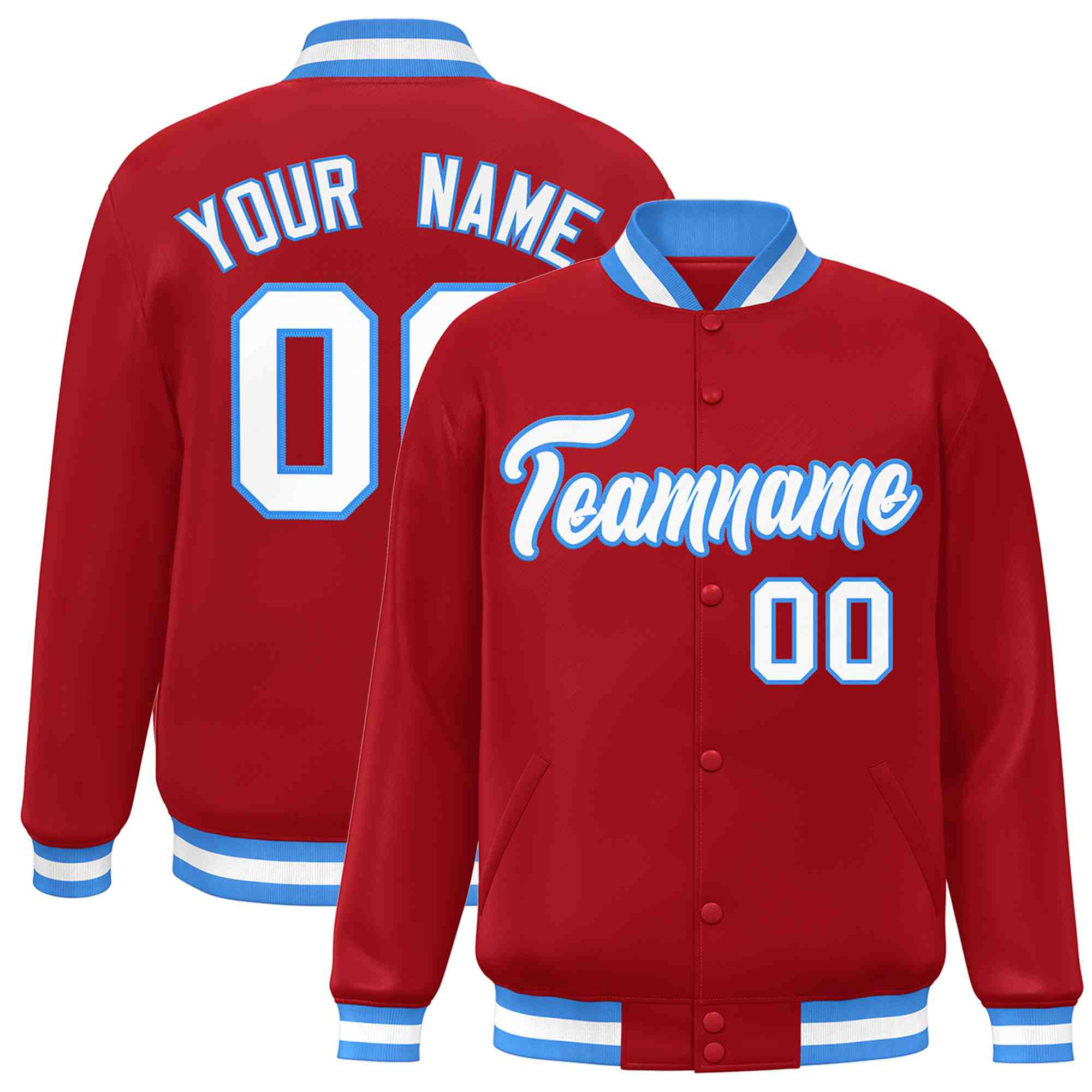 Custom White Black-Gray Classic Style Varsity Full-Snap Letterman Jacket | KXKSHOP