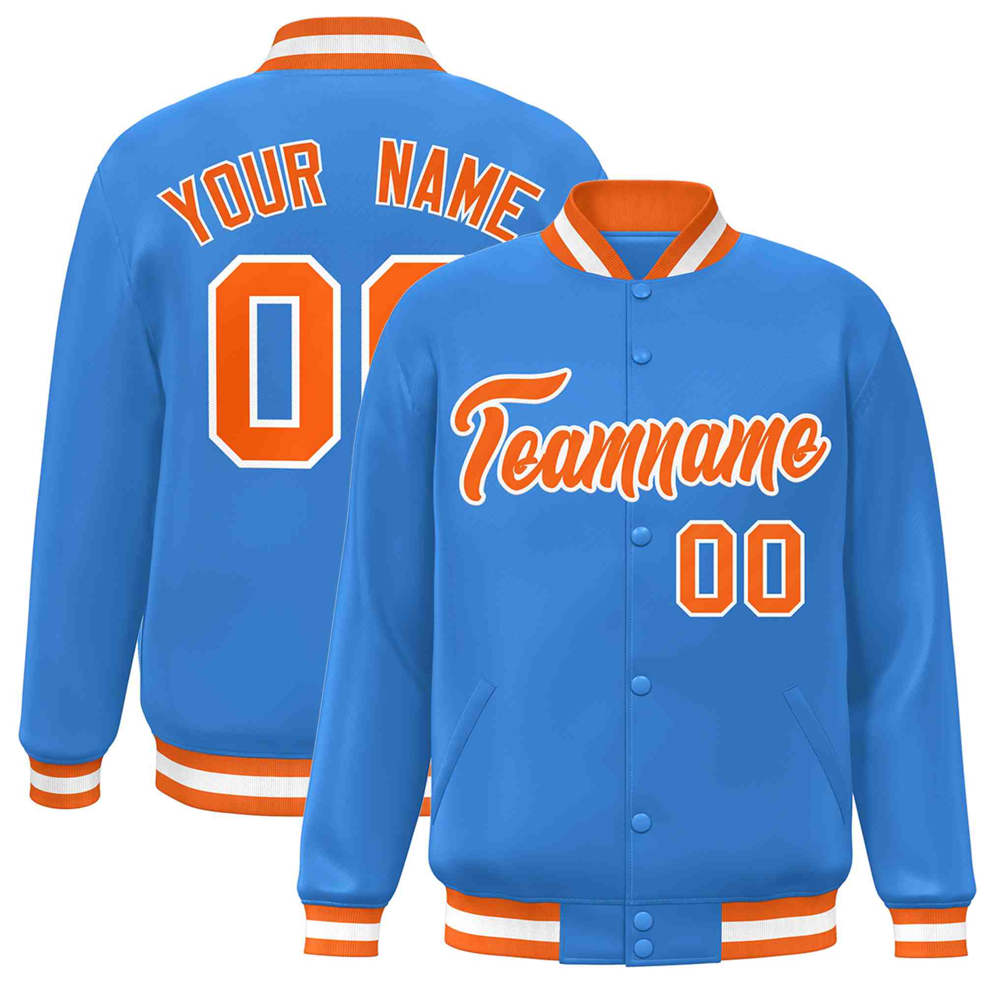 Custom White Black-Gray Classic Style Varsity Full-Snap Letterman Jacket | KXKSHOP