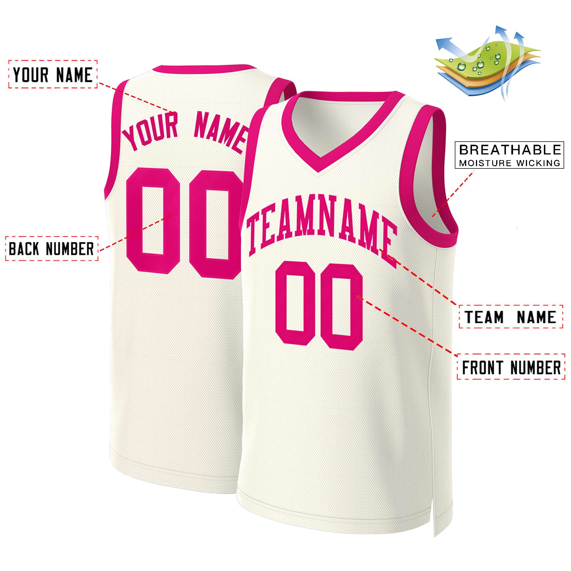 Custom White Red Classic Tops Basketball Jersey | KXKSHOP