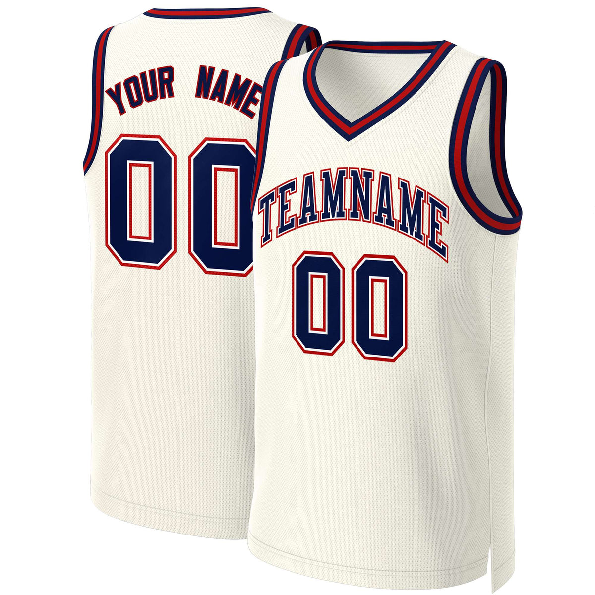 Custom White Red Classic Tops Basketball Jersey | KXKSHOP
