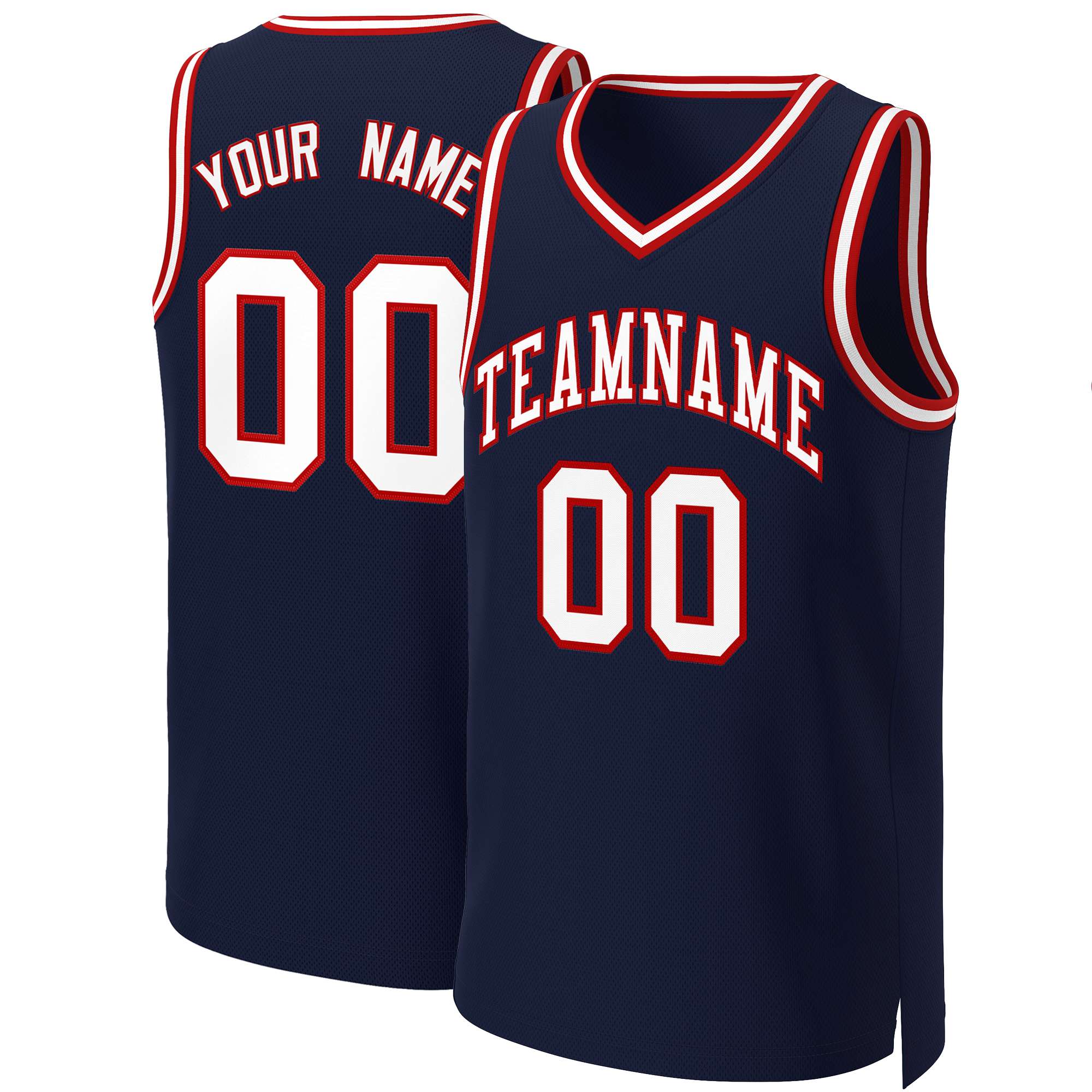 Custom White Red Classic Tops Basketball Jersey | KXKSHOP