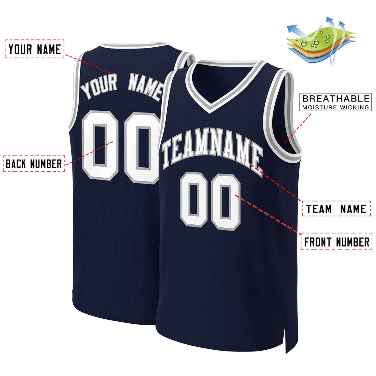 Custom White Red Classic Tops Basketball Jersey | KXKSHOP