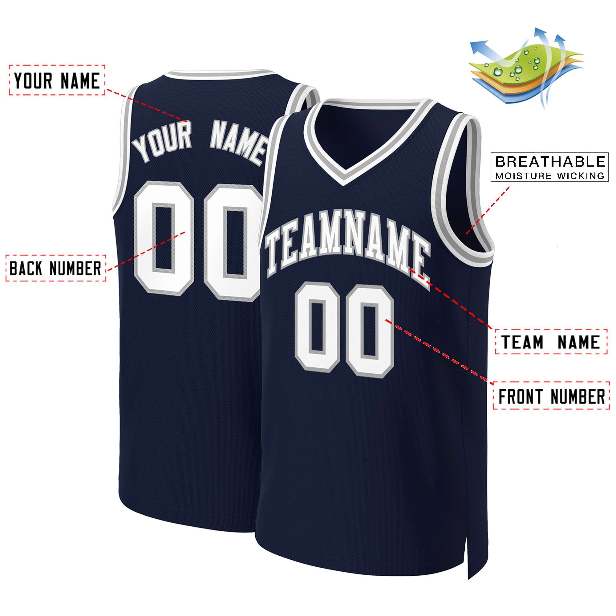 Custom White Red Classic Tops Basketball Jersey | KXKSHOP