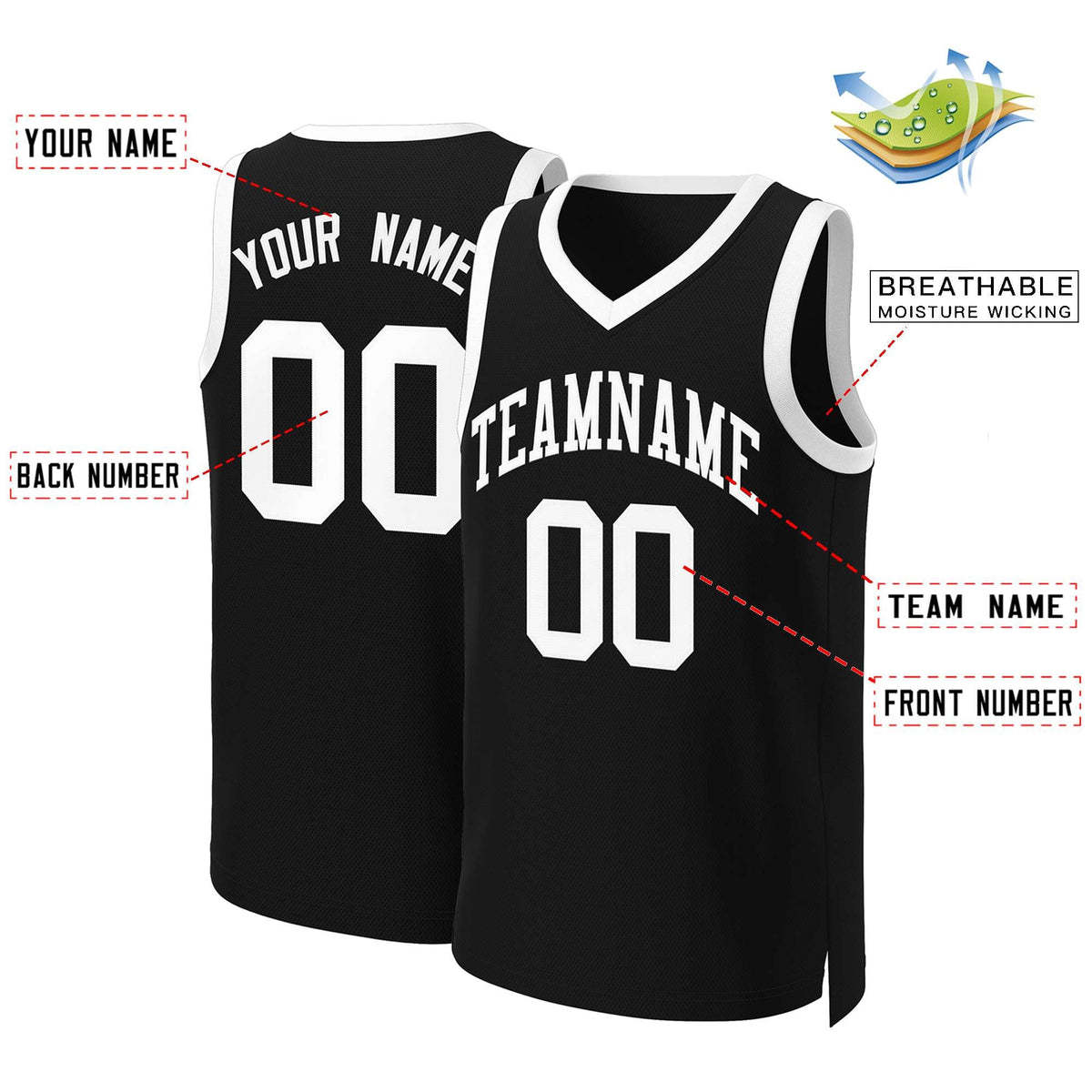 Custom White Red Classic Tops Basketball Jersey | KXKSHOP