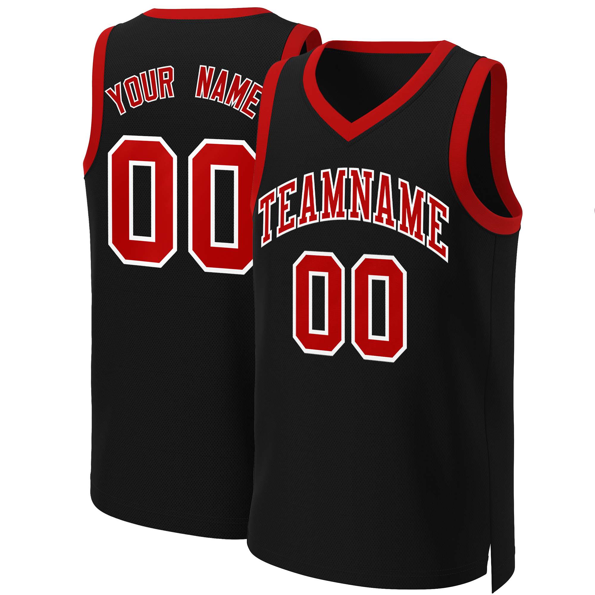 Custom White Red Classic Tops Basketball Jersey | KXKSHOP