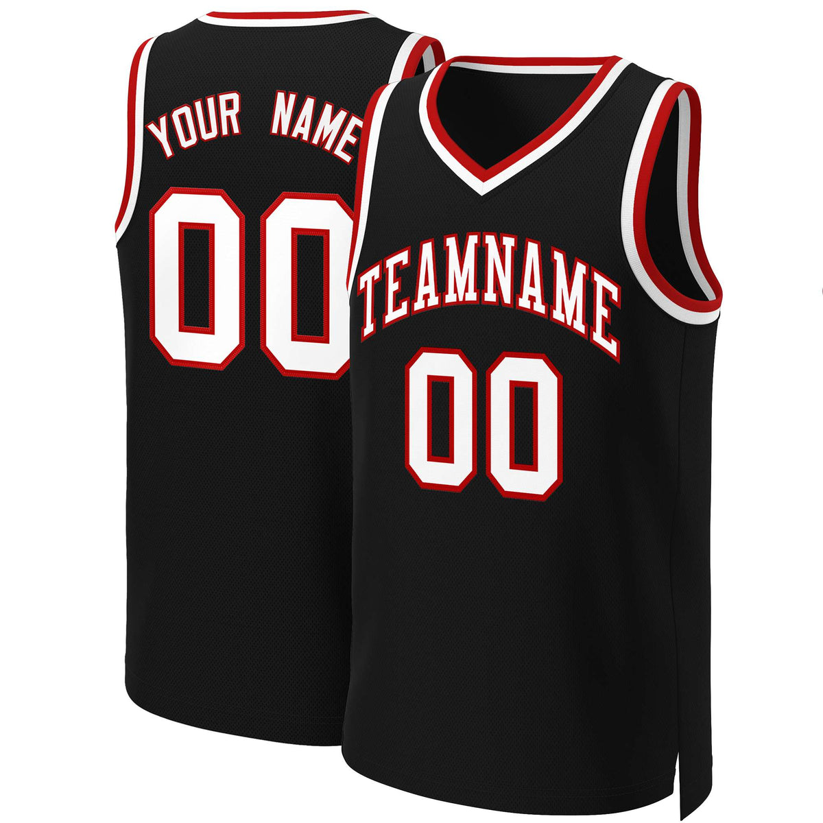 Custom White Red Classic Tops Basketball Jersey | KXKSHOP