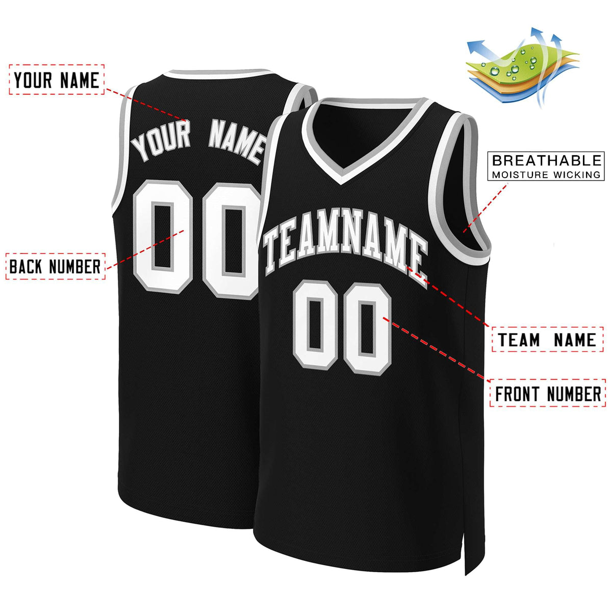 Custom White Red Classic Tops Basketball Jersey | KXKSHOP