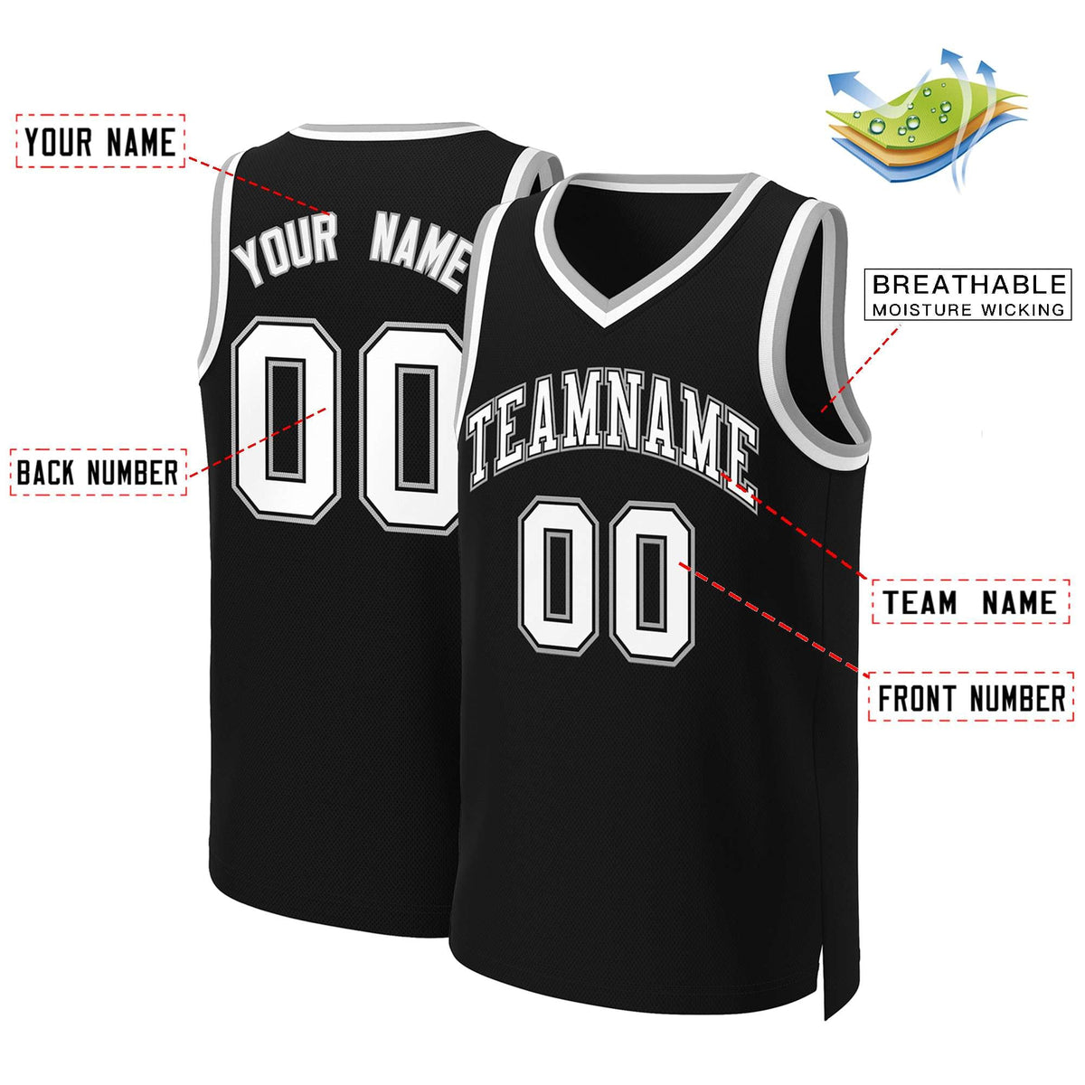 Custom White Red Classic Tops Basketball Jersey | KXKSHOP