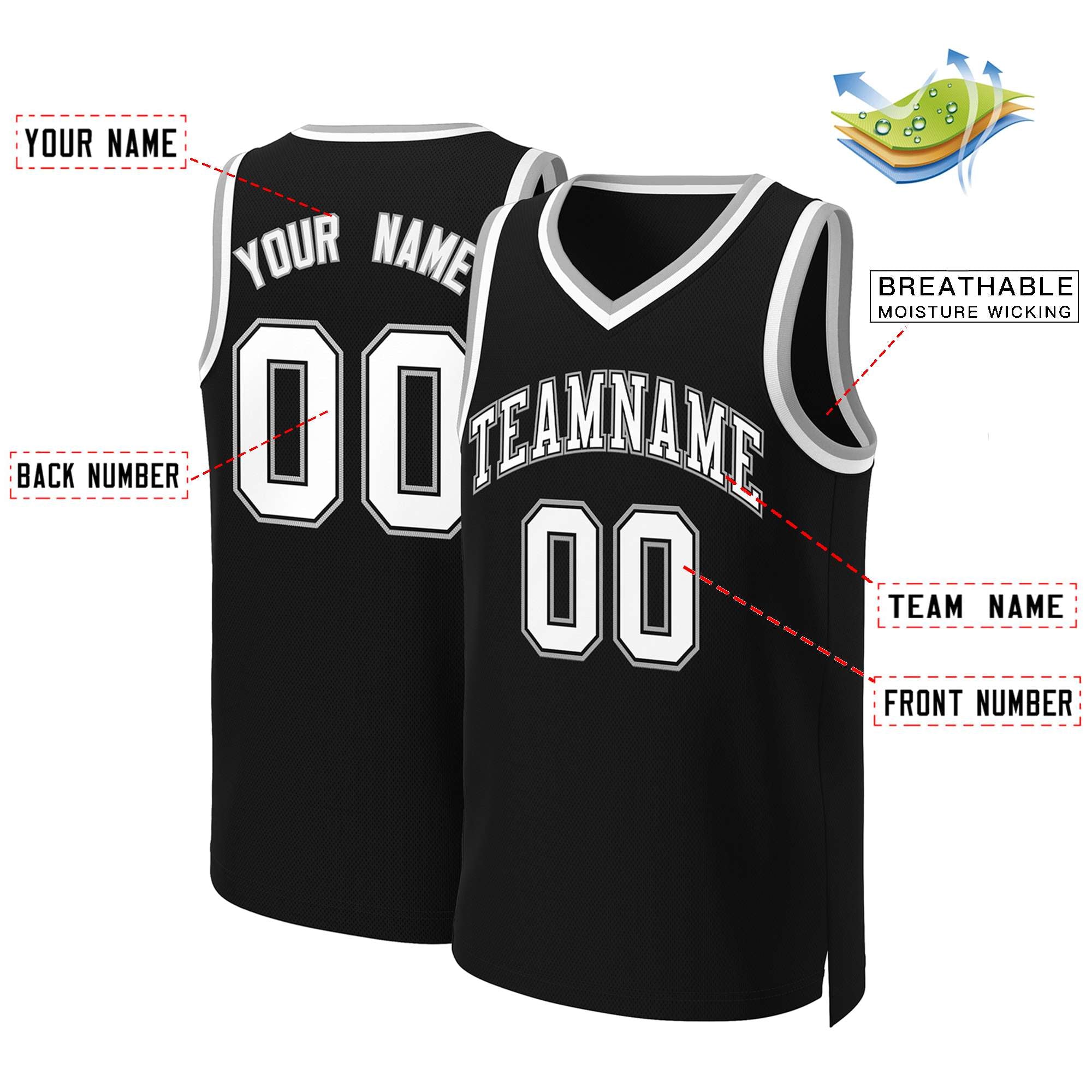 Custom White Red Classic Tops Basketball Jersey | KXKSHOP