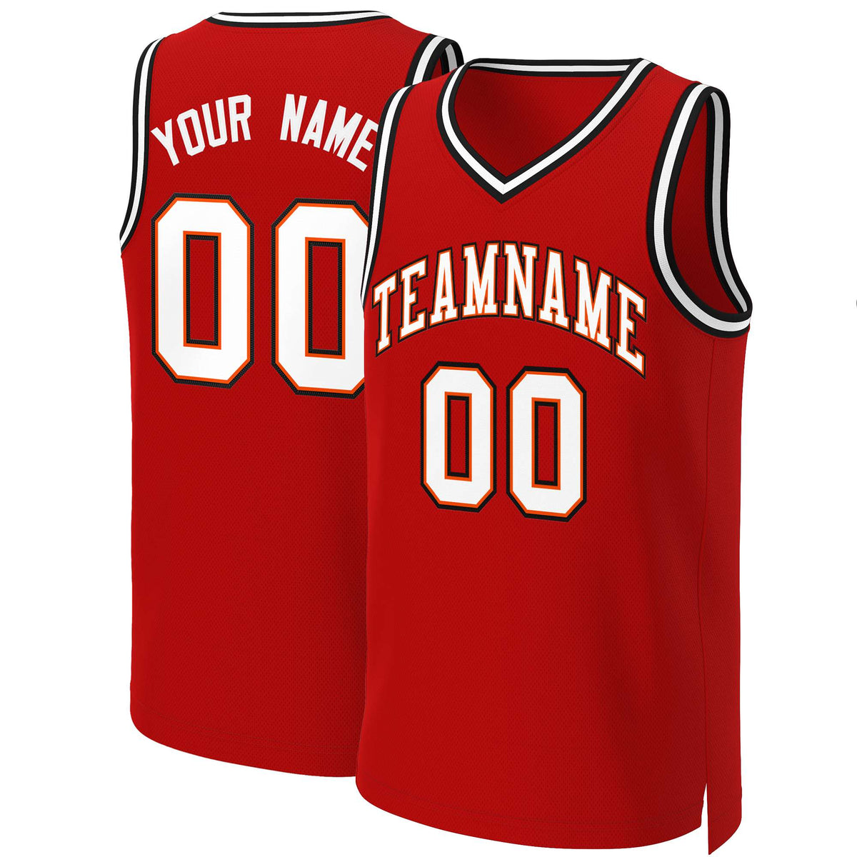 Custom White Red Classic Tops Basketball Jersey | KXKSHOP