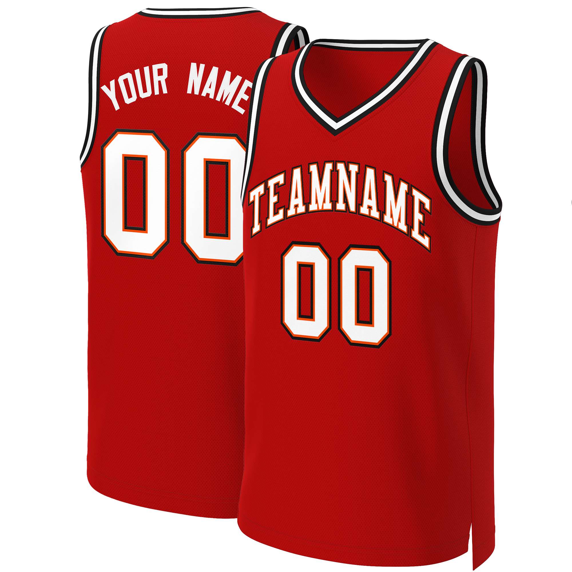 Custom White Red Classic Tops Basketball Jersey | KXKSHOP