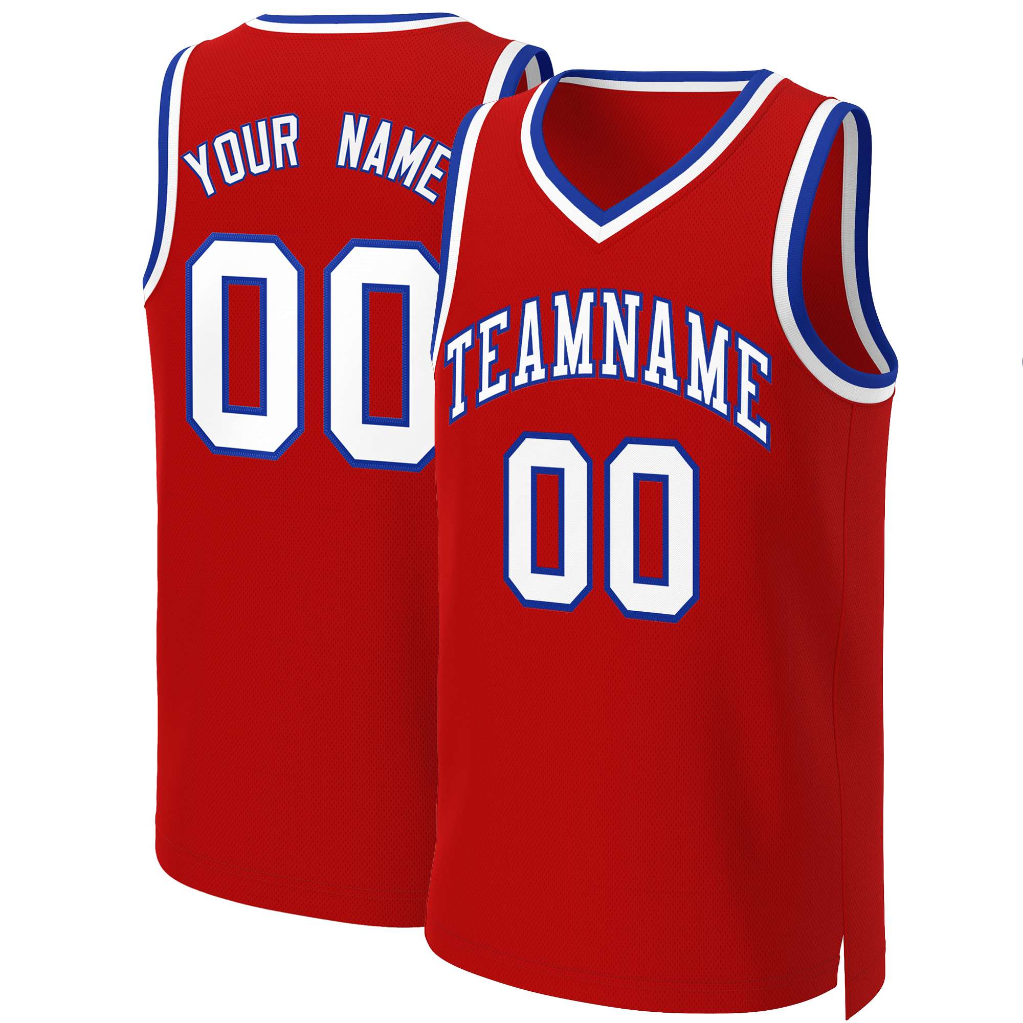 Custom White Red Classic Tops Basketball Jersey | KXKSHOP