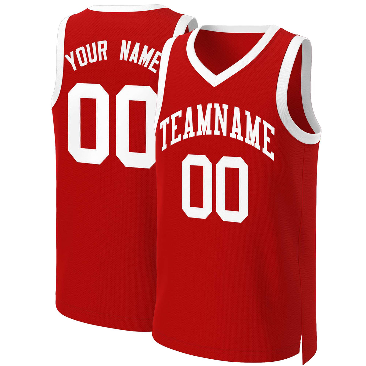 Custom White Red Classic Tops Basketball Jersey | KXKSHOP
