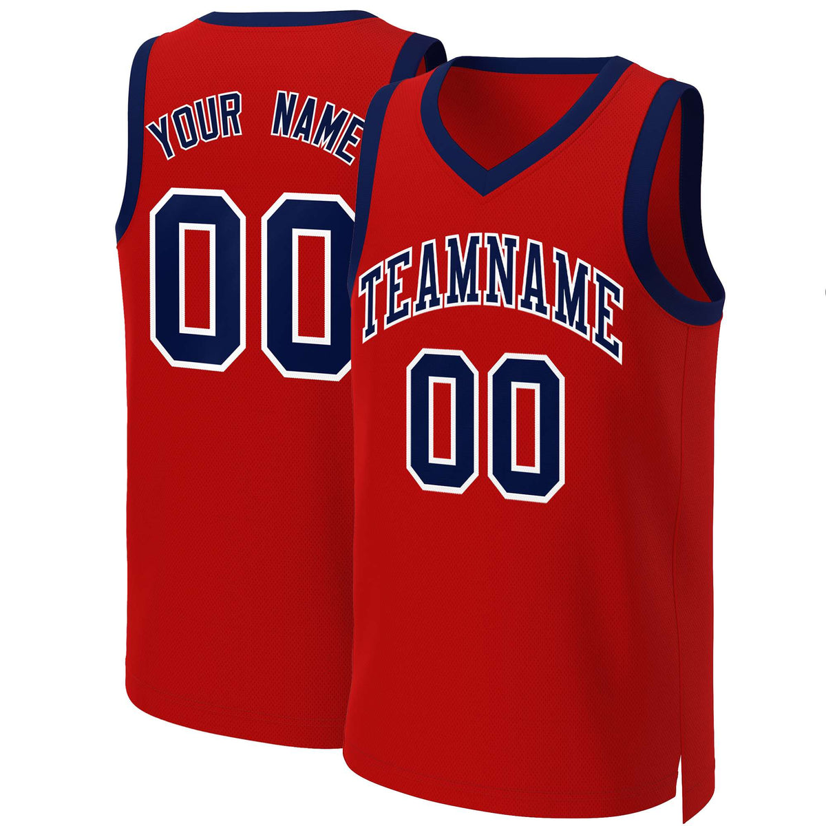 Custom White Red Classic Tops Basketball Jersey | KXKSHOP