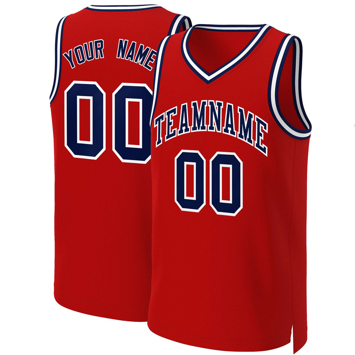 Custom White Red Classic Tops Basketball Jersey | KXKSHOP