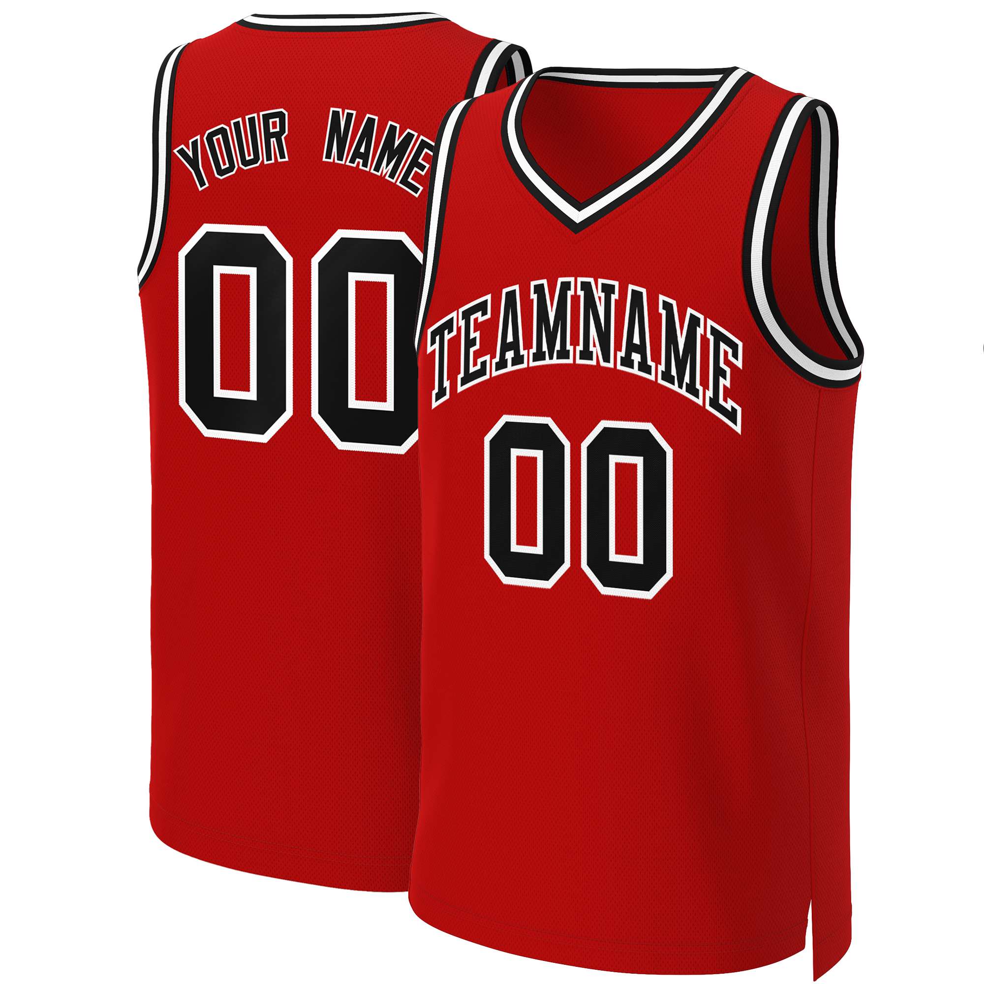 Custom White Red Classic Tops Basketball Jersey | KXKSHOP