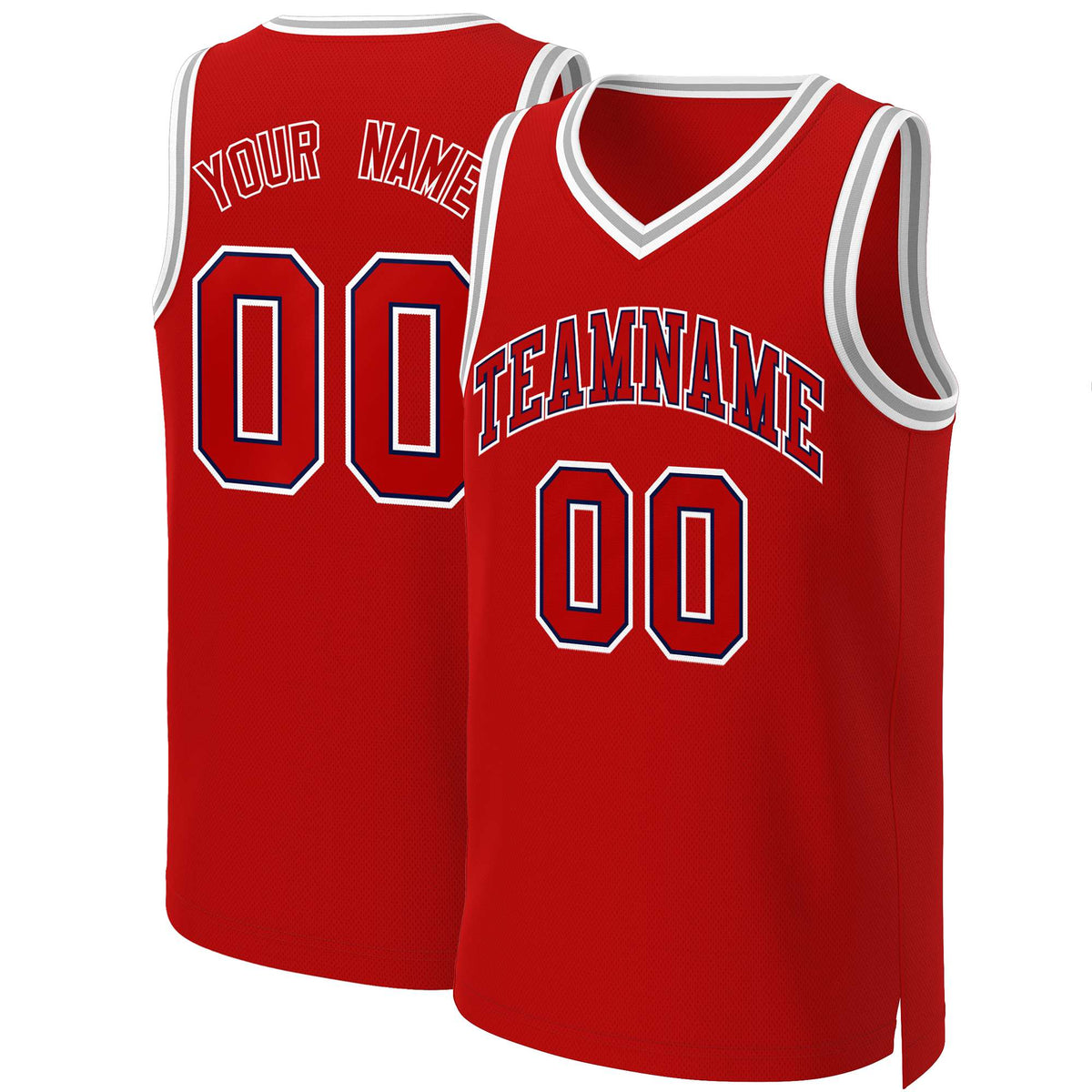 Custom White Red Classic Tops Basketball Jersey | KXKSHOP