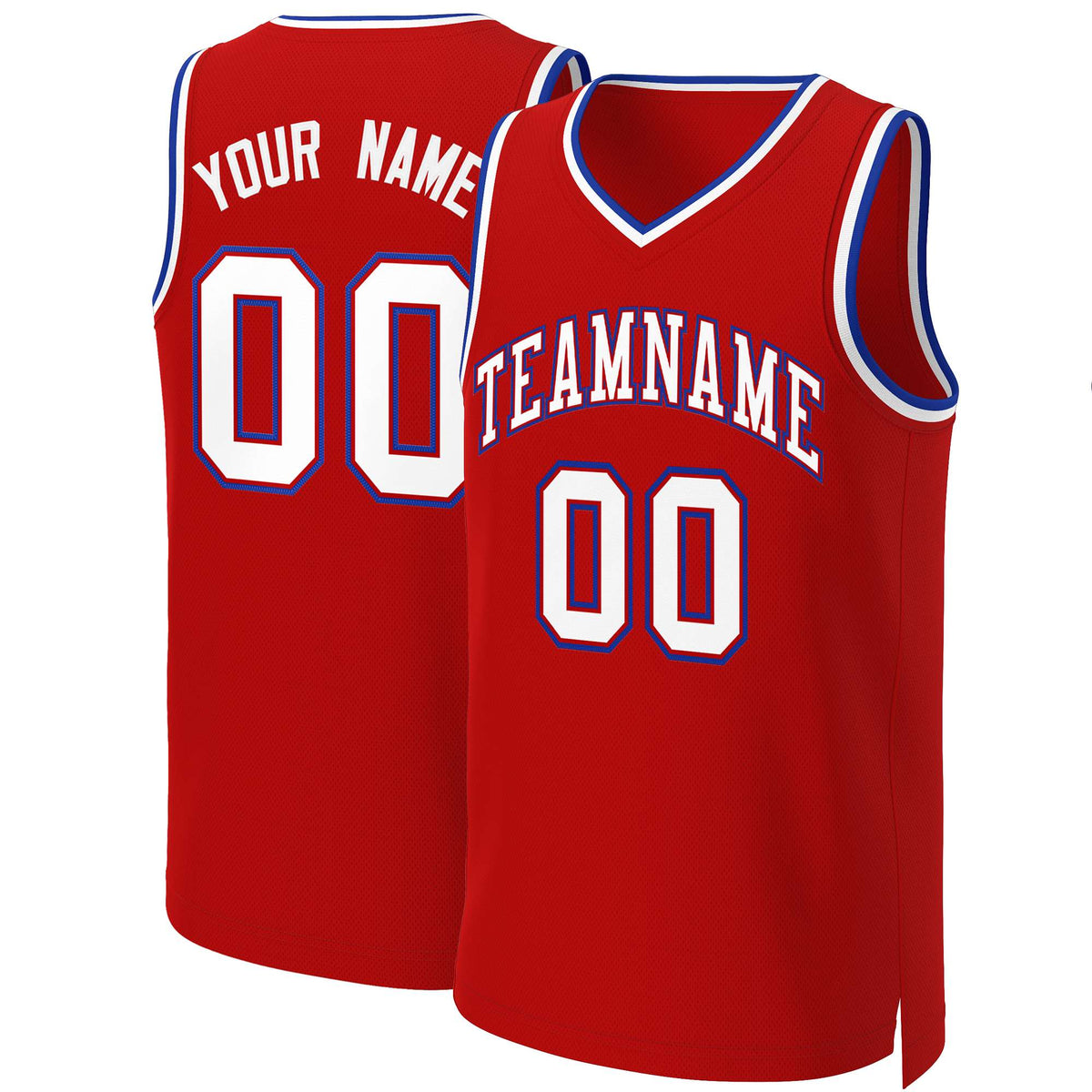 Custom White Red Classic Tops Basketball Jersey | KXKSHOP