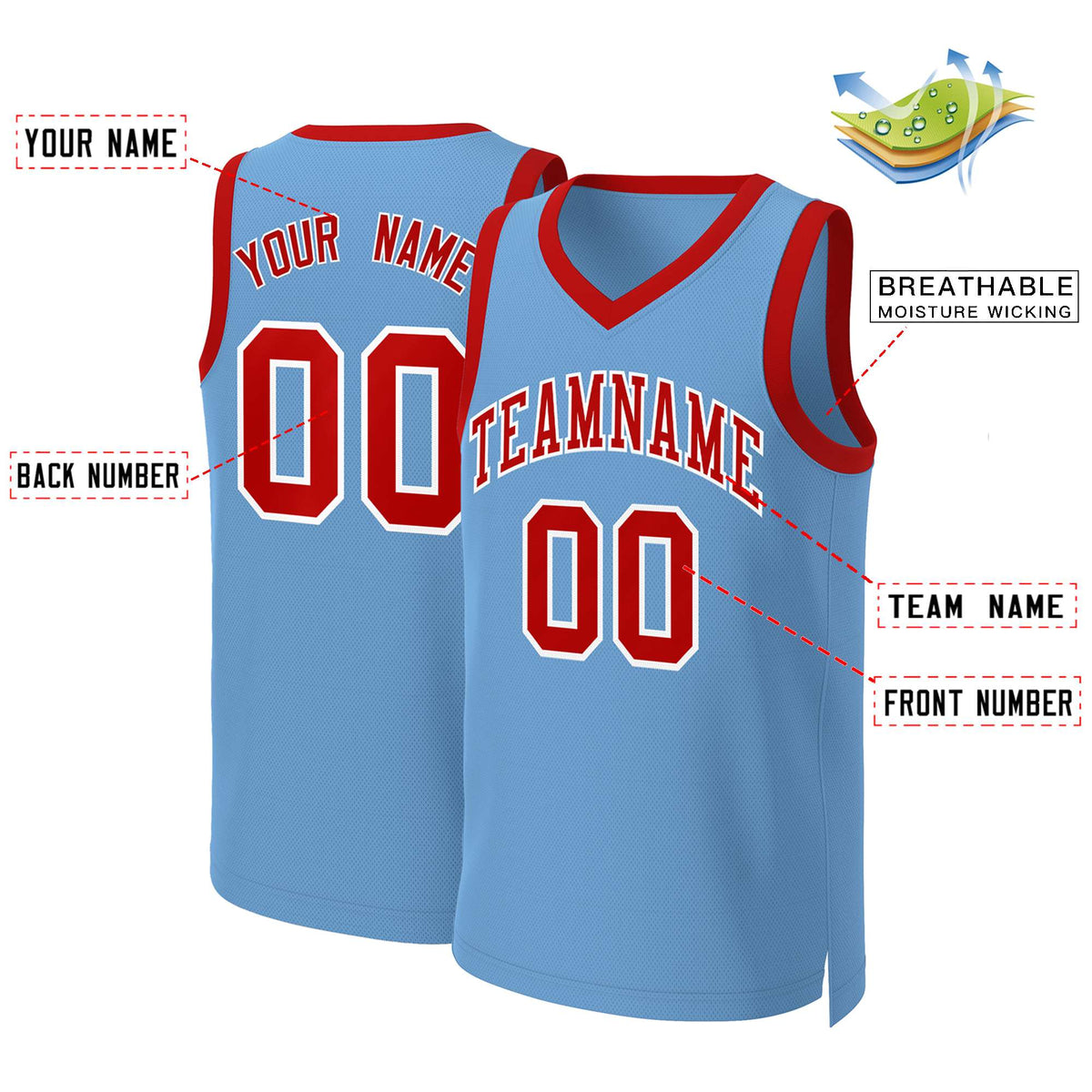 Custom White Red Classic Tops Basketball Jersey | KXKSHOP