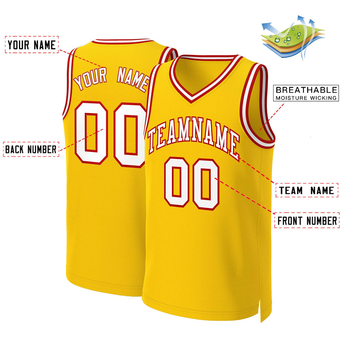 Custom White Red Classic Tops Basketball Jersey | KXKSHOP