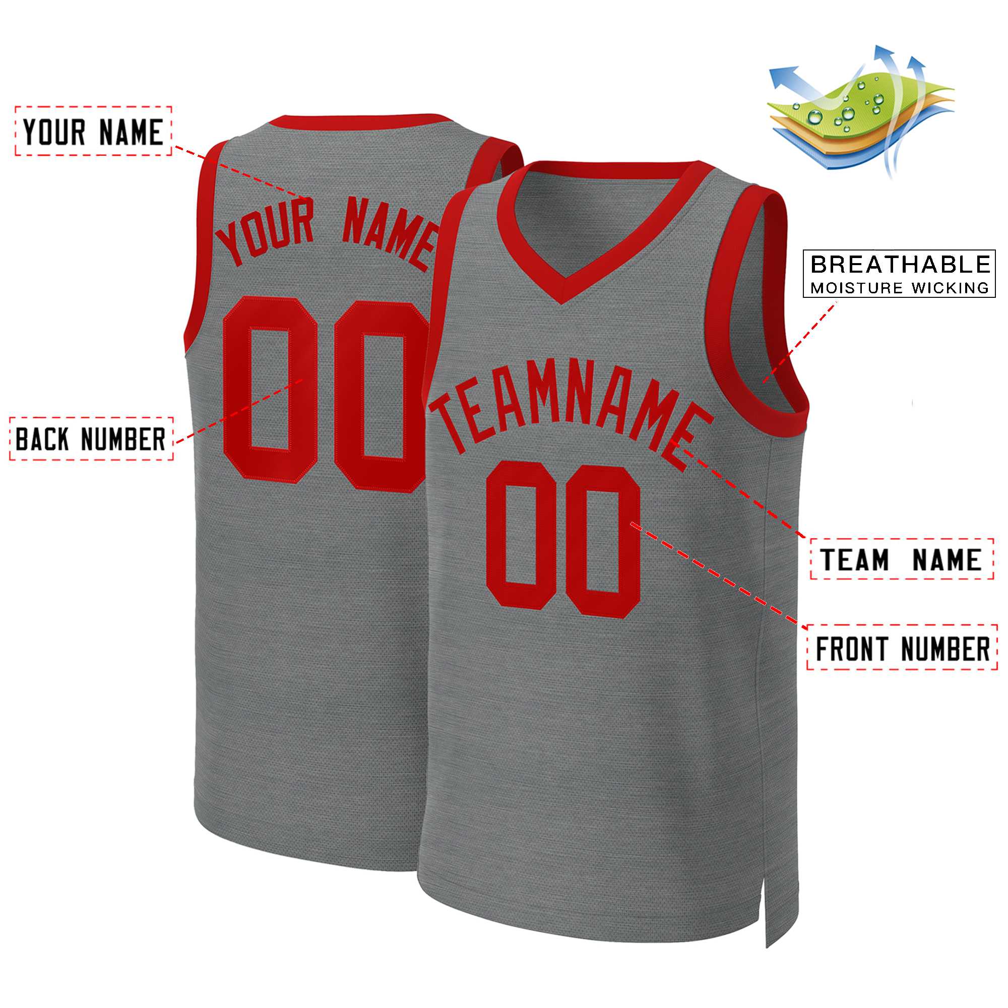 Custom White Red Classic Tops Basketball Jersey | KXKSHOP