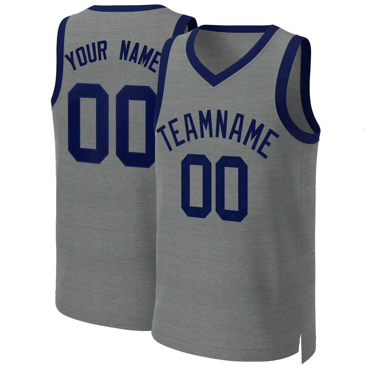 Benutzerdefinierte dunkelgrau Marine Classic Tops Basketball Jersey