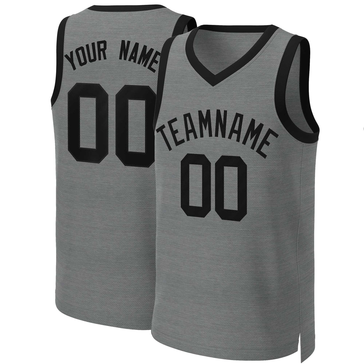 Benutzerdefinierte dunkelgrau schwarz Classic Tops Basketball Jersey