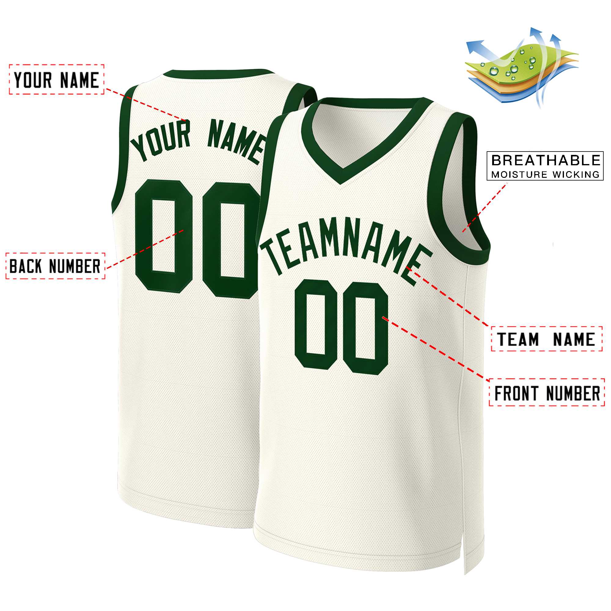 Custom White Red Classic Tops Basketball Jersey | KXKSHOP