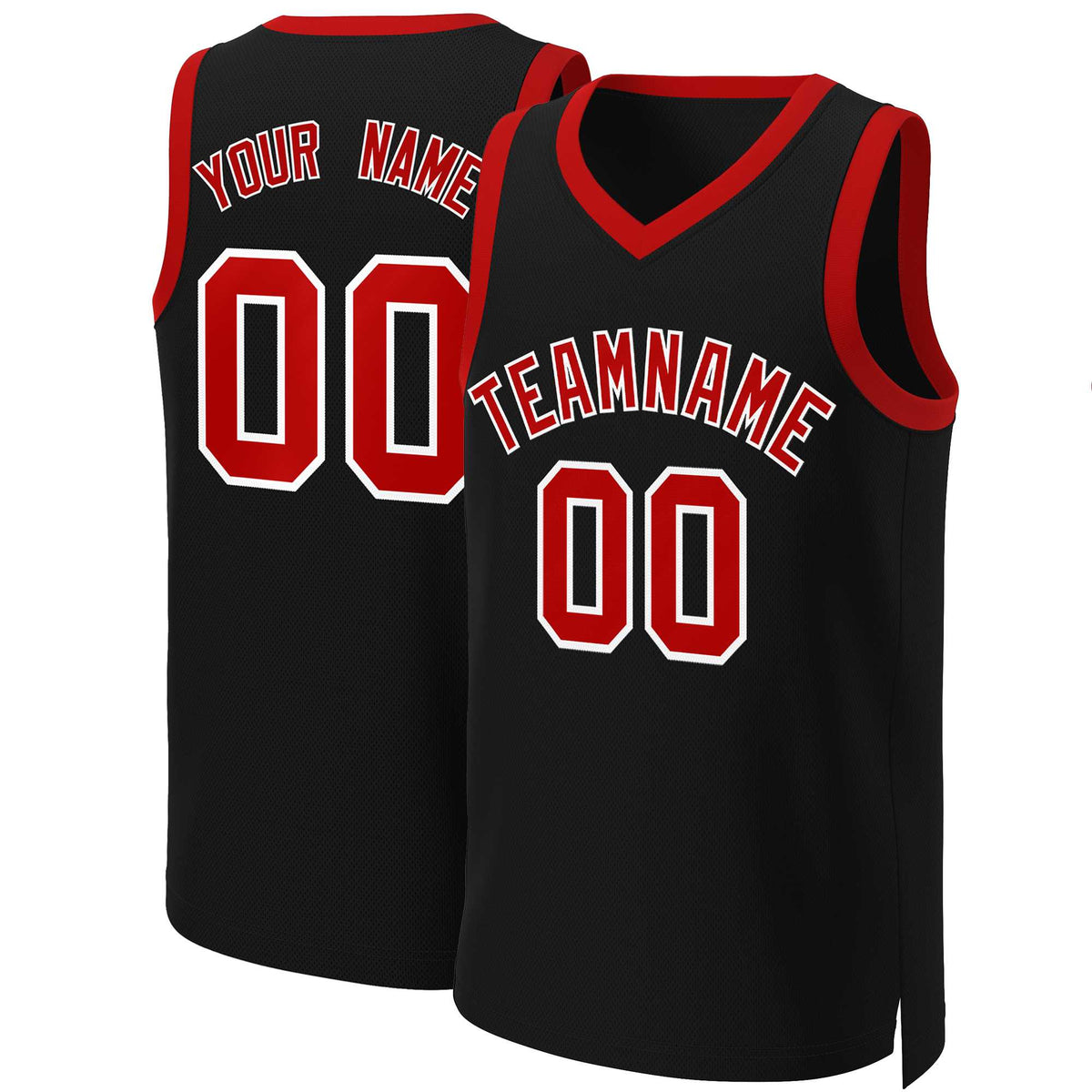 Custom White Red Classic Tops Basketball Jersey | KXKSHOP