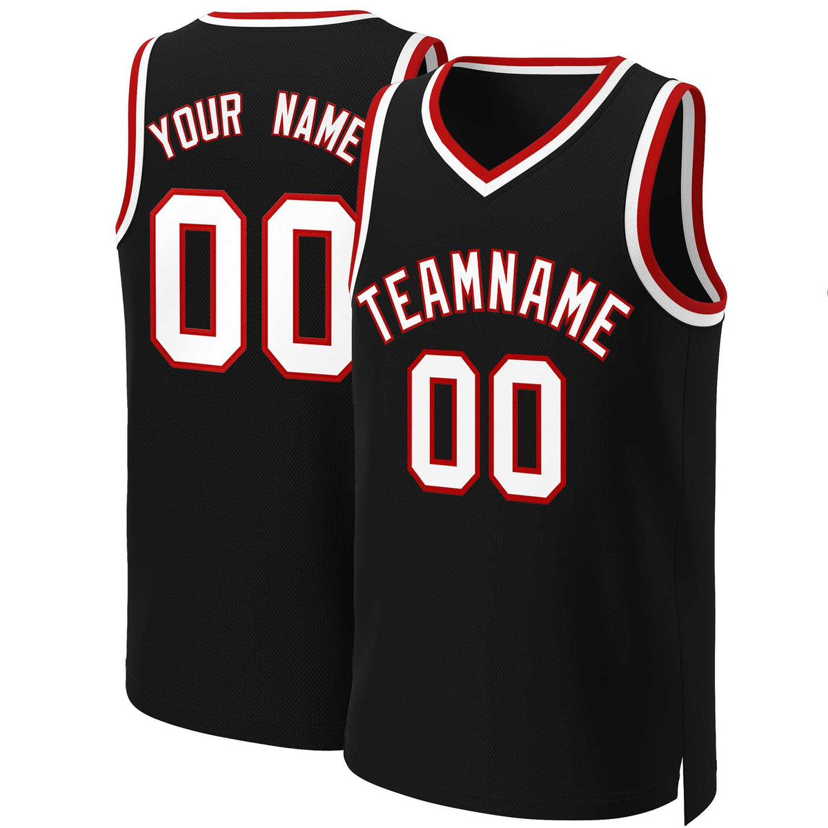 Custom White Red Classic Tops Basketball Jersey | KXKSHOP