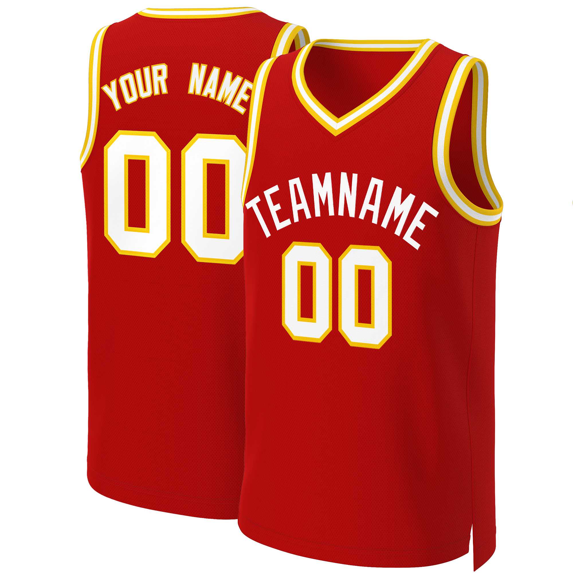Custom White Red Classic Tops Basketball Jersey | KXKSHOP