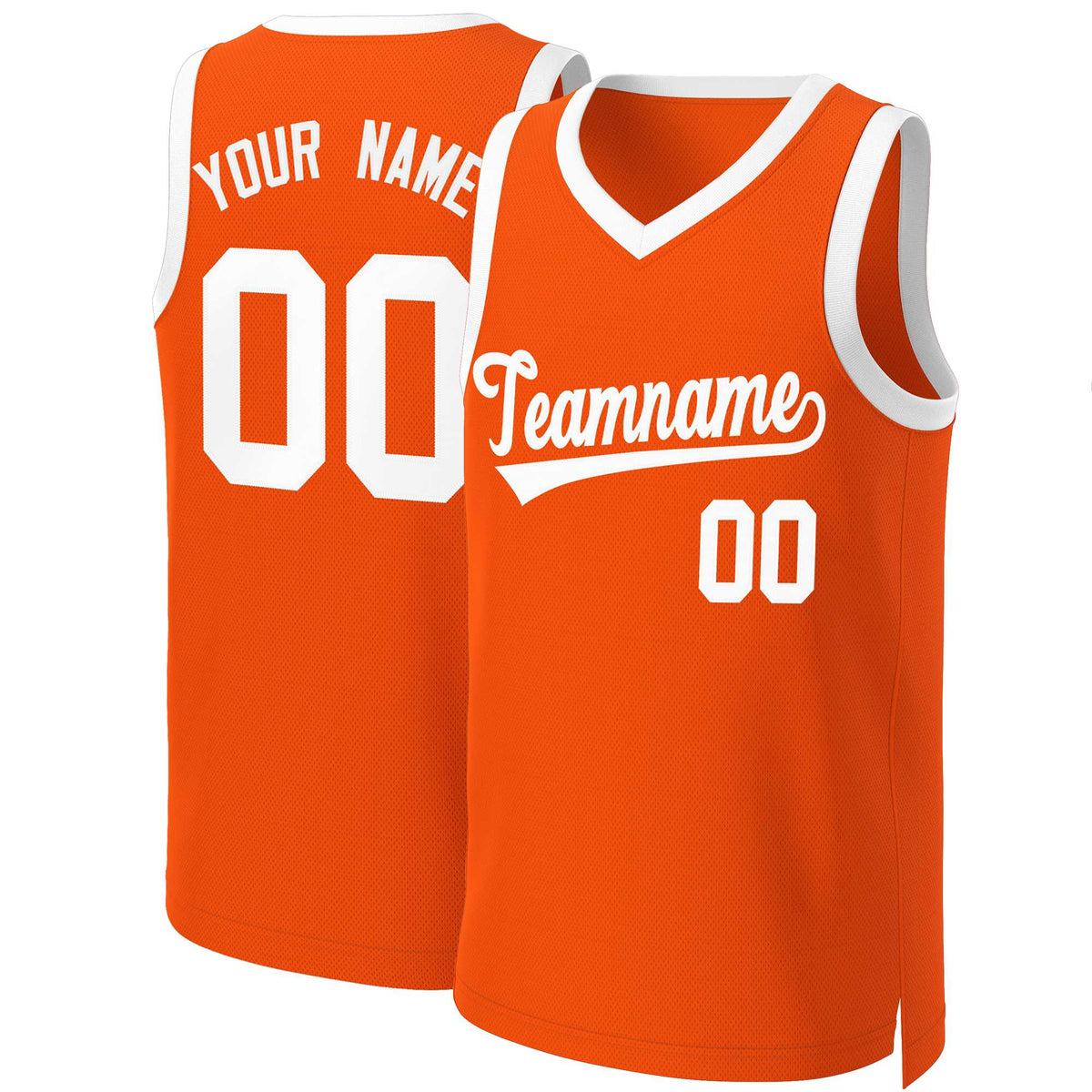 Custom Orange White Classic Tops Basketball Jersey | KXKSHOP