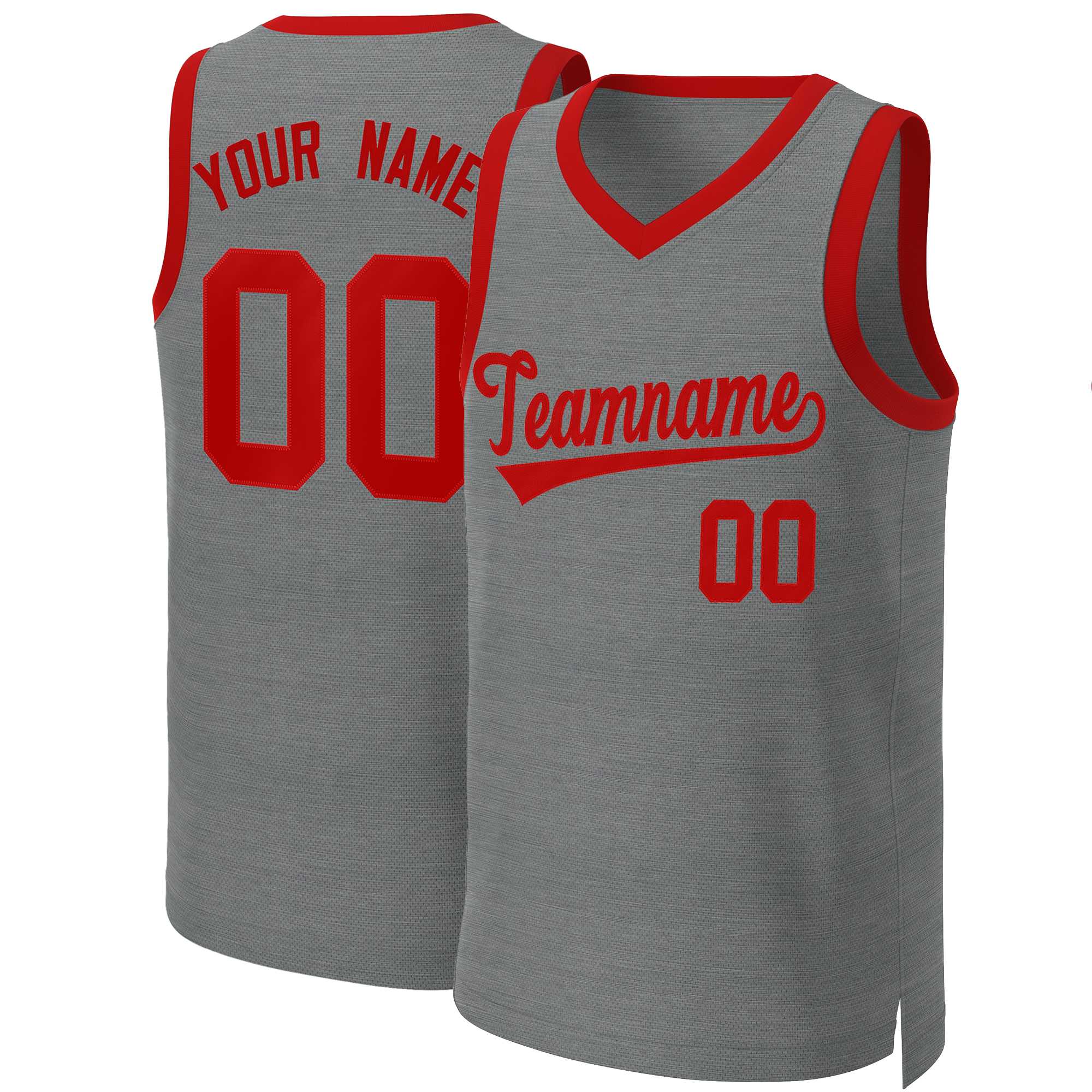 Custom Dark Gray Red Classic Tops Basketball Jersey | KXKSHOP
