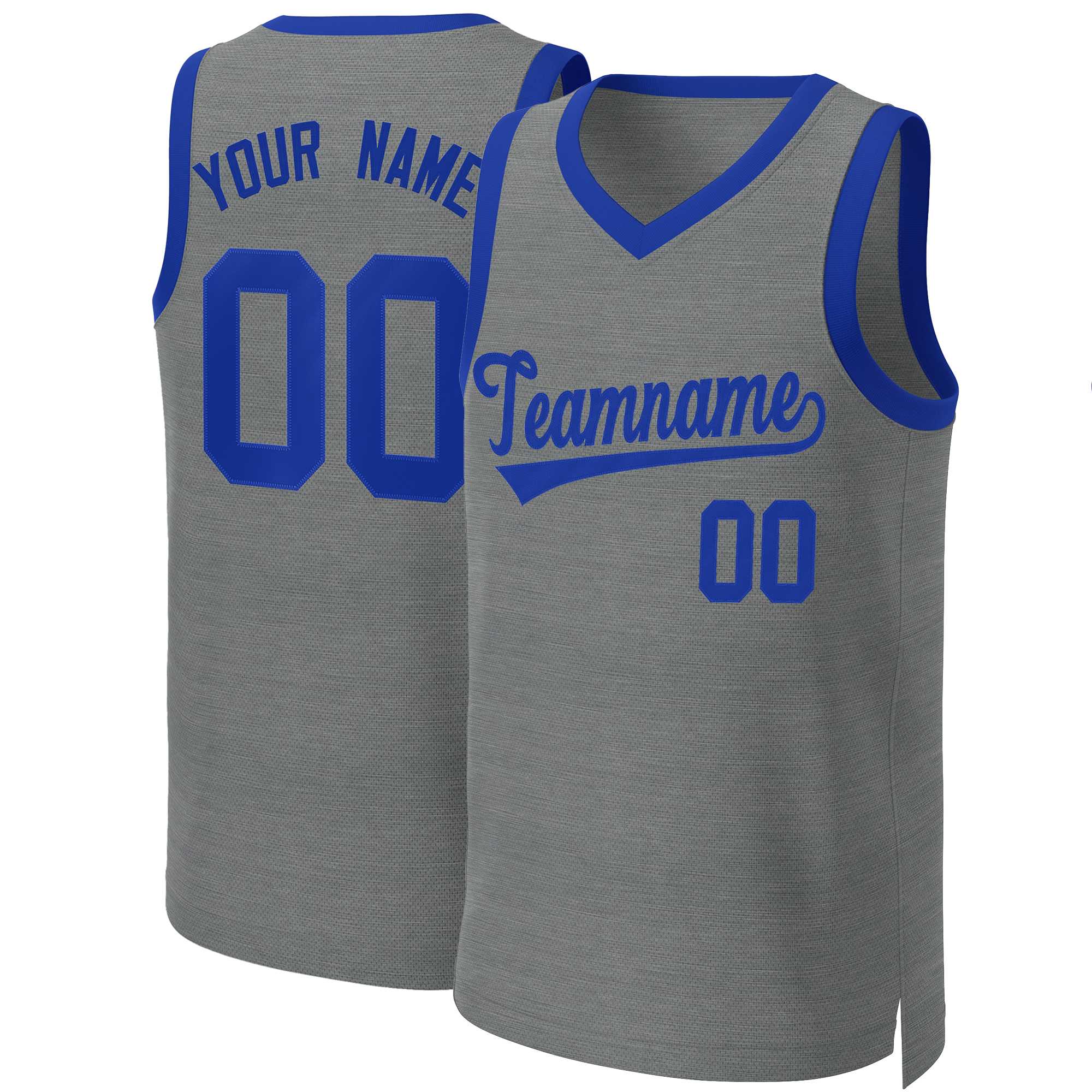 Custom Dark Gray Royal Classic Tops Basketball Jersey | KXKSHOP