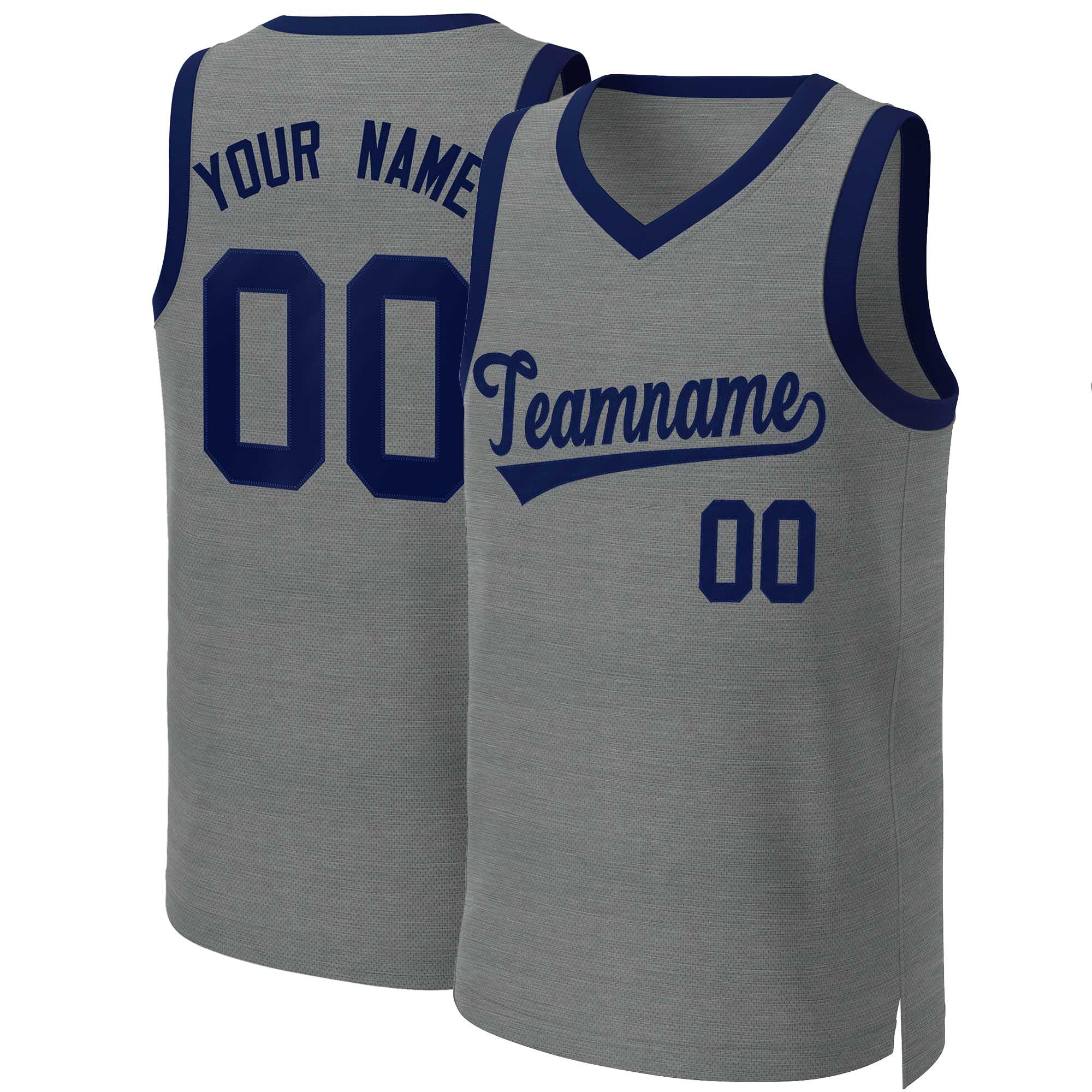 Custom Dark Gray Navy Classic Tops Basketball Jersey | KXKSHOP