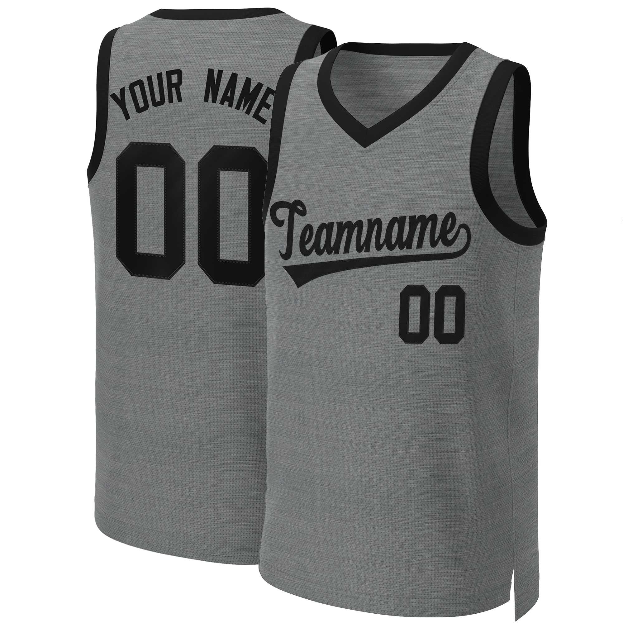 Custom Dark Gray Black Classic Tops Basketball Jersey | KXKSHOP