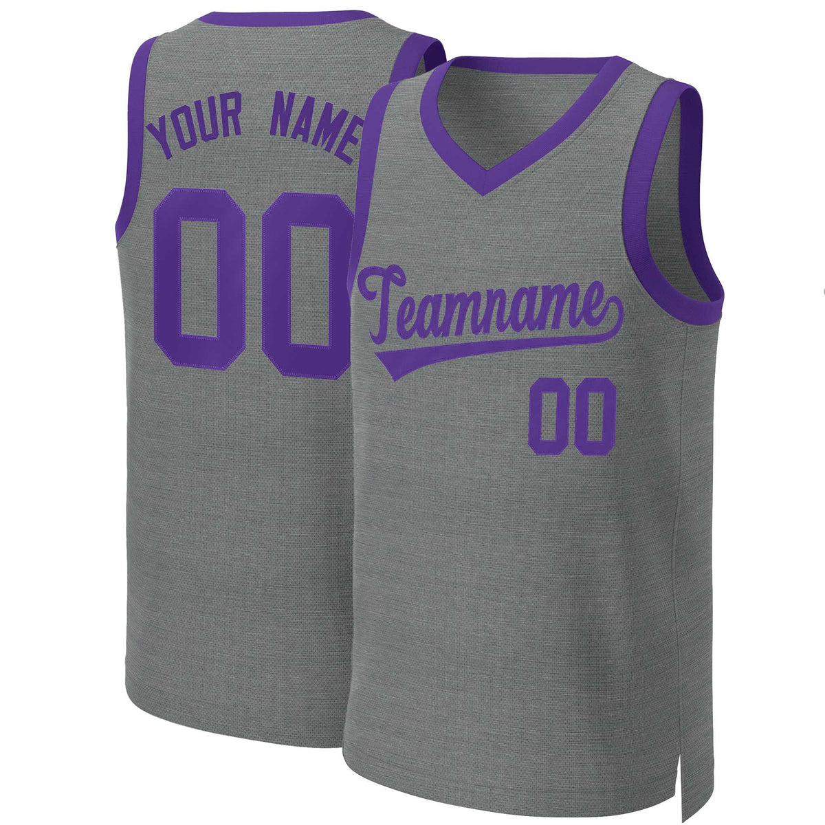 Custom Dark Gray Purple Classic Tops Basketball Jersey | KXKSHOP