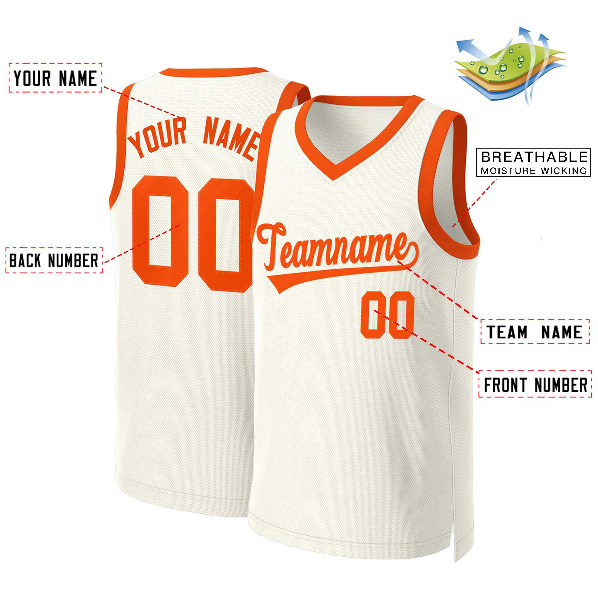 Custom White Red Classic Tops Basketball Jersey | KXKSHOP